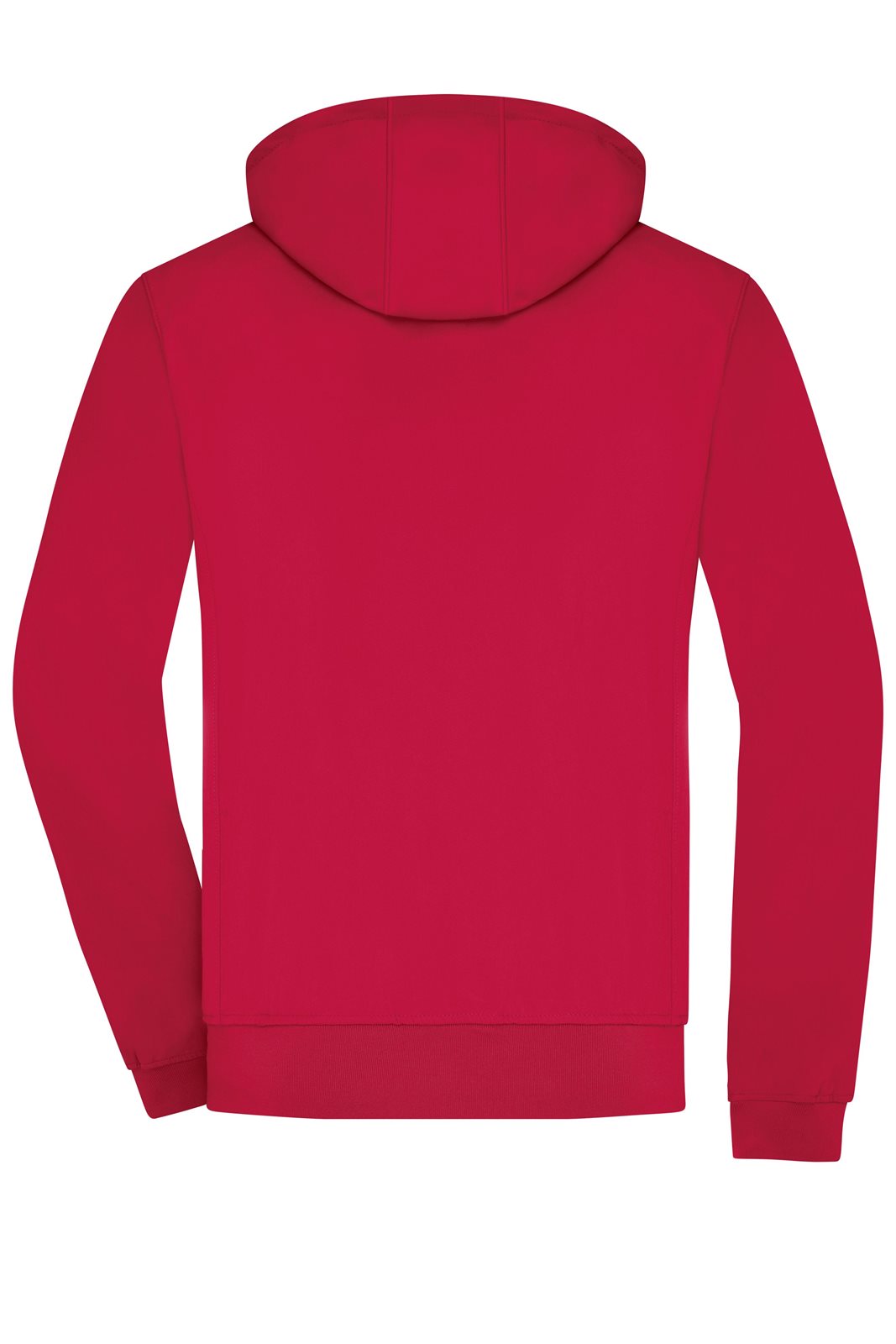 Jacke Herren Schwarz/Rot – Men's Hooded Softshell Jacket, Detailansicht