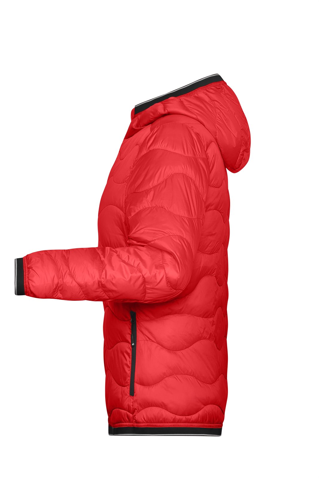 Jacke Damen Schwarz/Rot – Ladies' Padded Jacket, Detailansicht