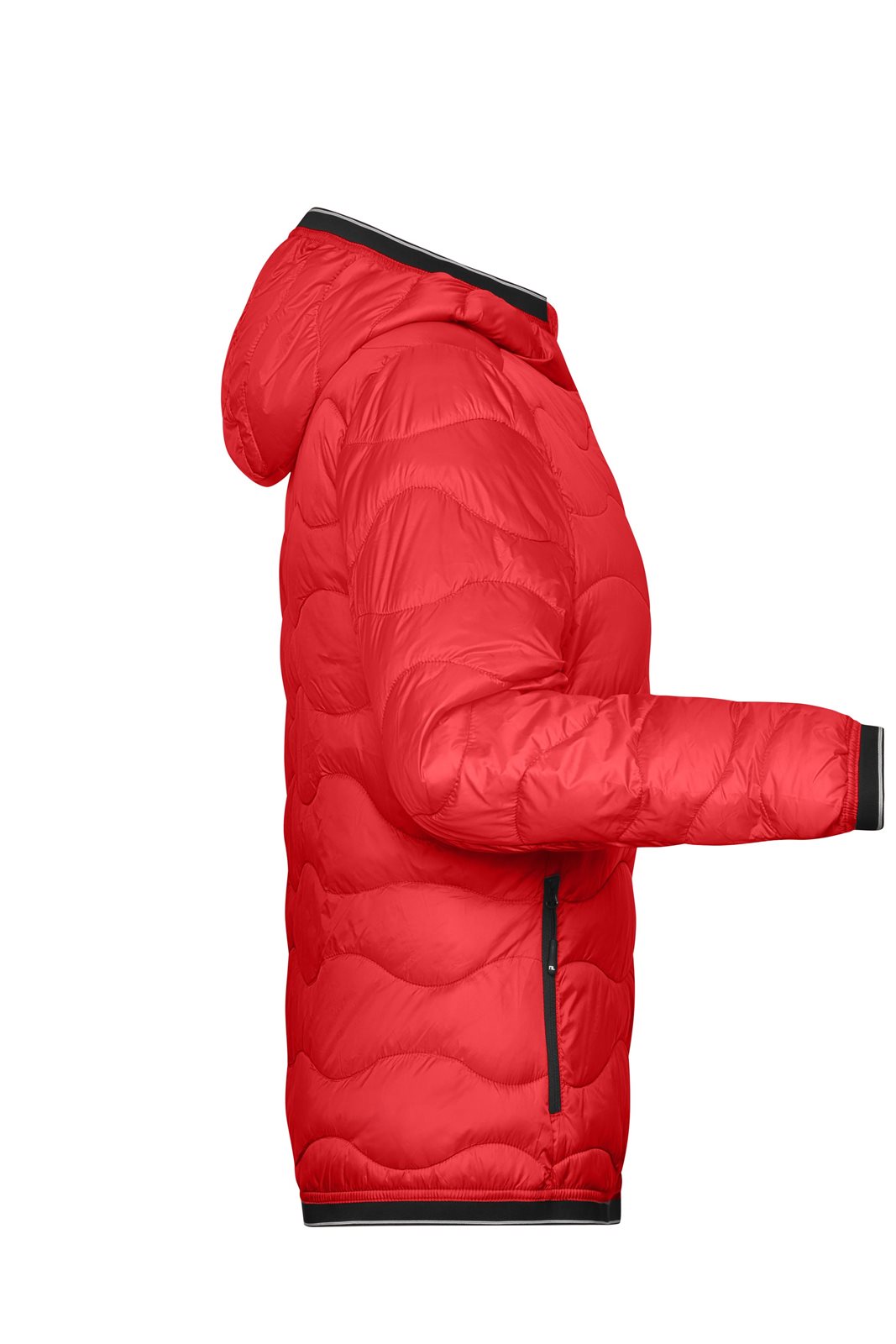 Jacke Damen Schwarz/Rot – Ladies' Padded Jacket, Detailansicht