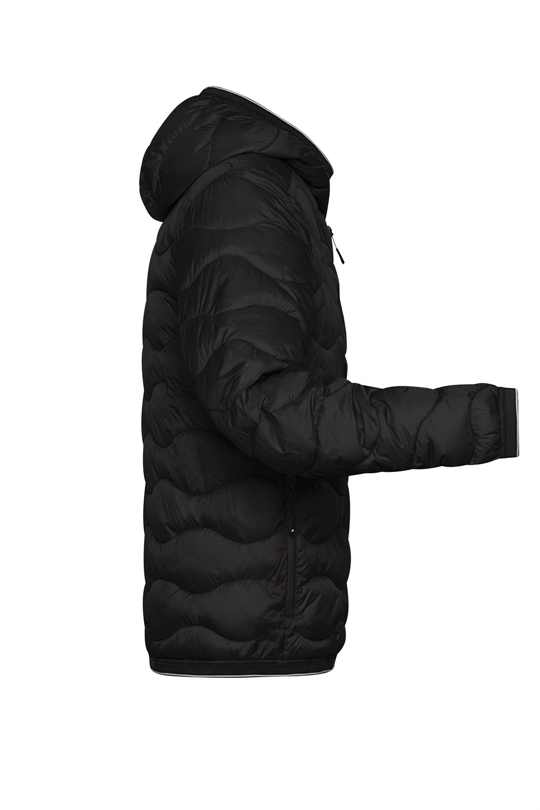 Jacke Herren Schwarz – Men's Padded Jacket, Detailansicht