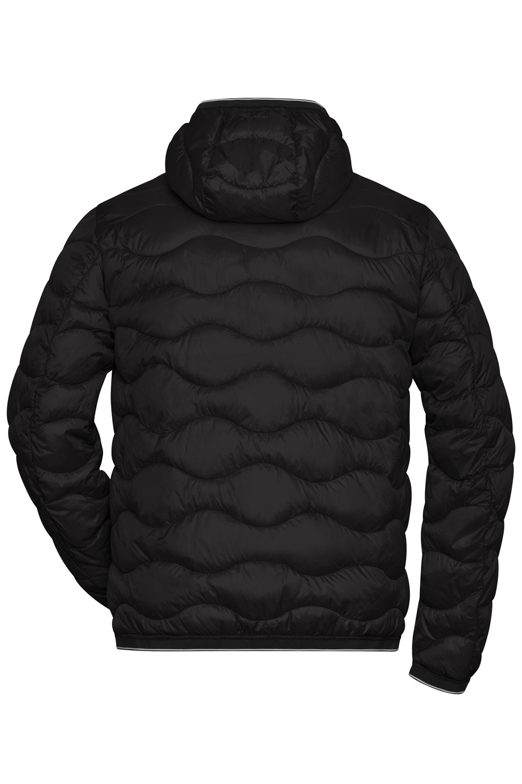 Jacke Herren Schwarz – Men's Padded Jacket, Detailansicht