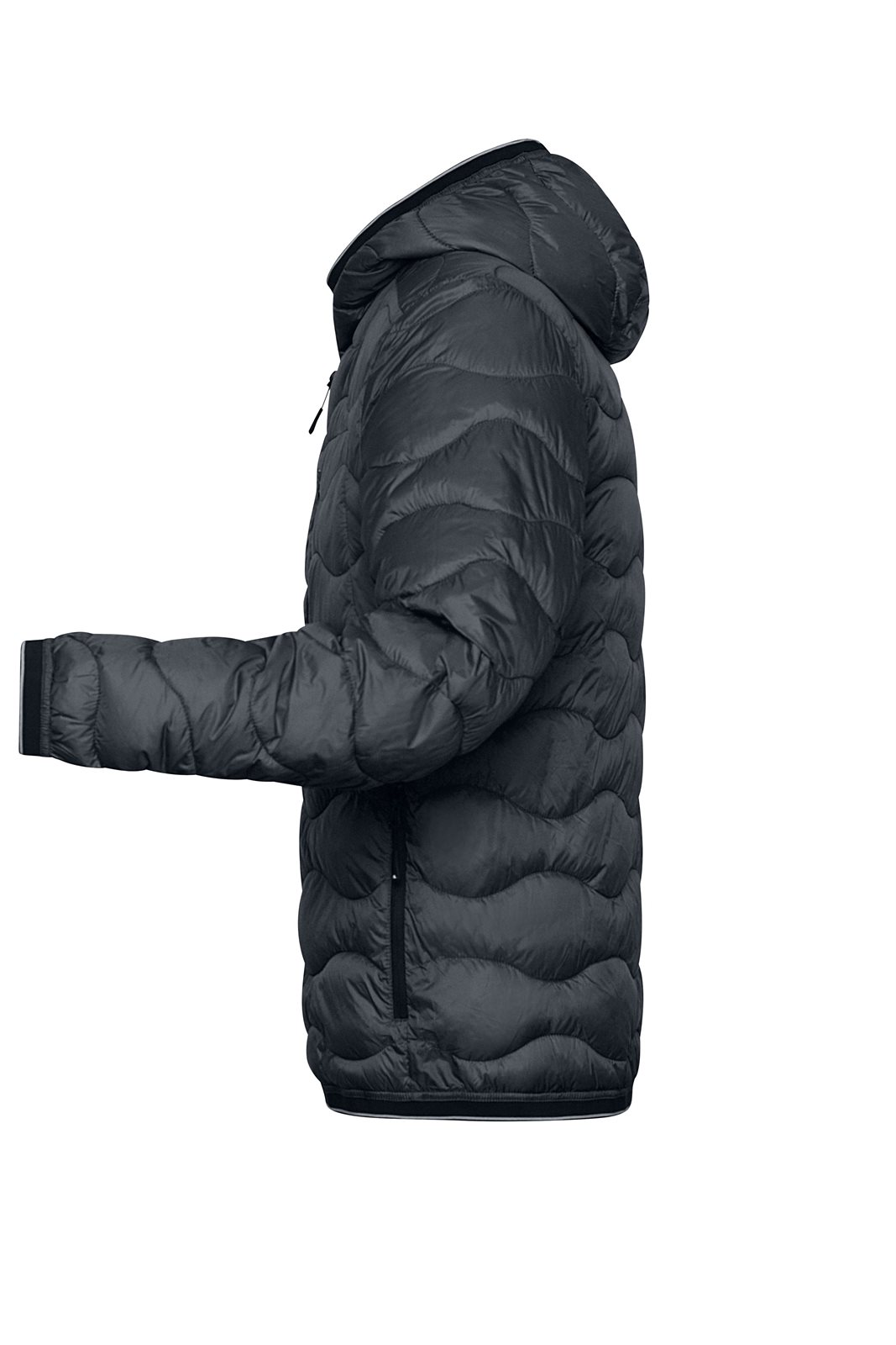 Jacke Herren Grau/Braun – Men's Padded Jacket, Detailansicht