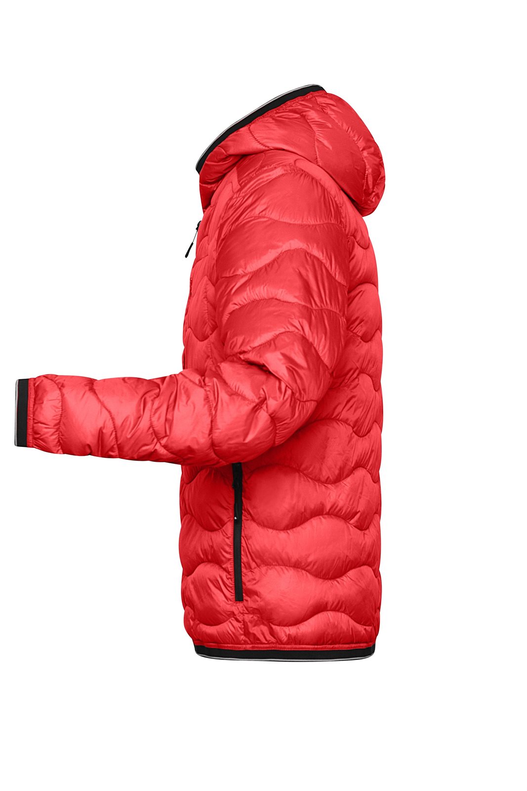 Jacke Herren Schwarz/Rot – Men's Padded Jacket, Detailansicht