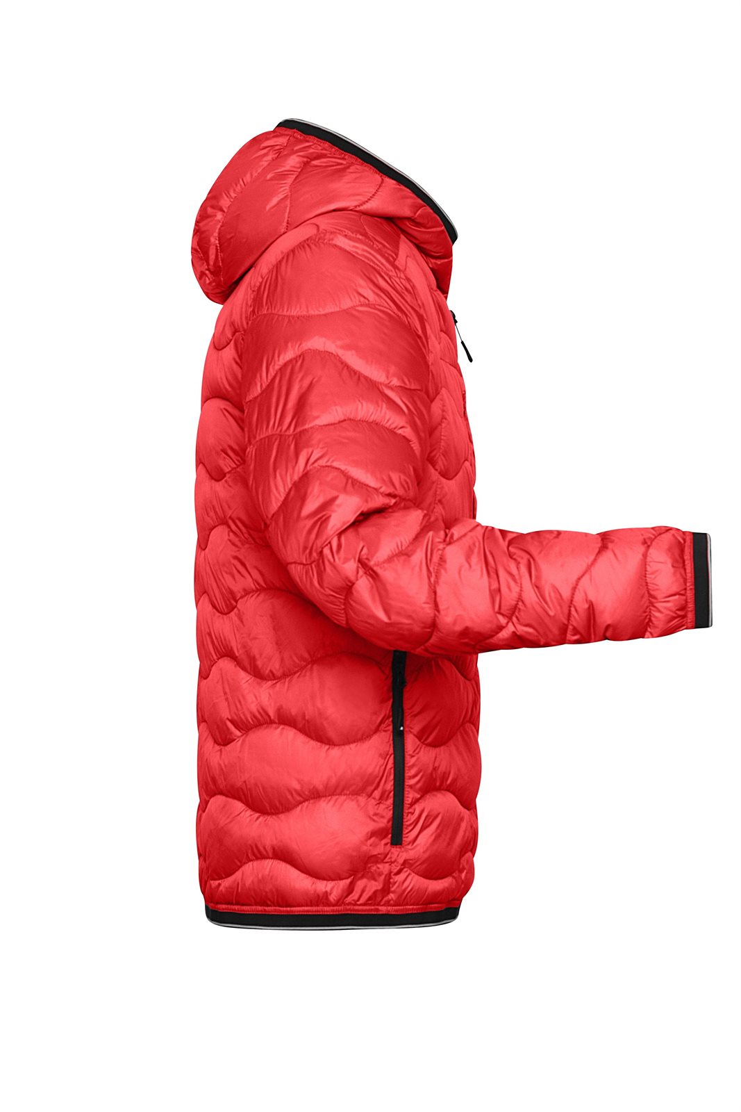 Jacke Herren Schwarz/Rot – Men's Padded Jacket, Detailansicht
