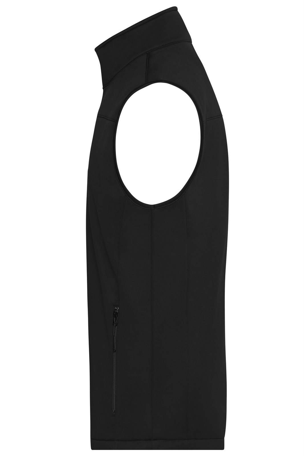 Weste Herren Schwarz – Men's Softshell Vest GRS, Detailansicht