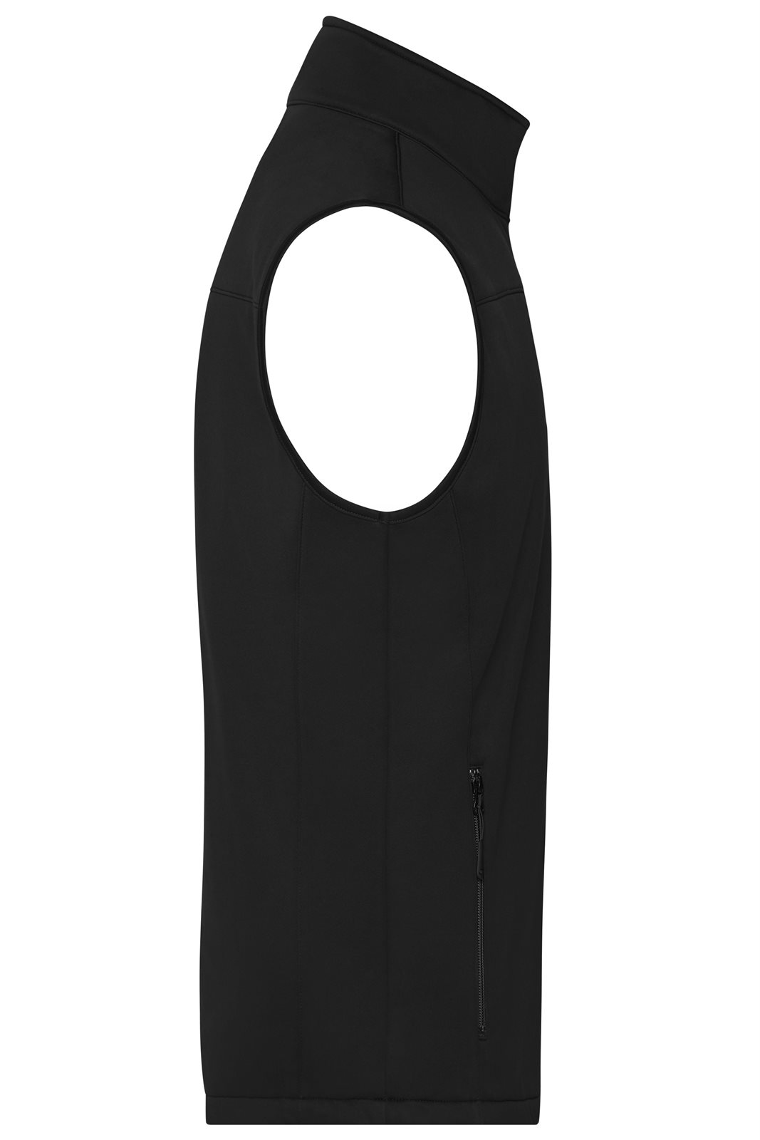 Weste Herren Schwarz – Men's Softshell Vest GRS, Detailansicht