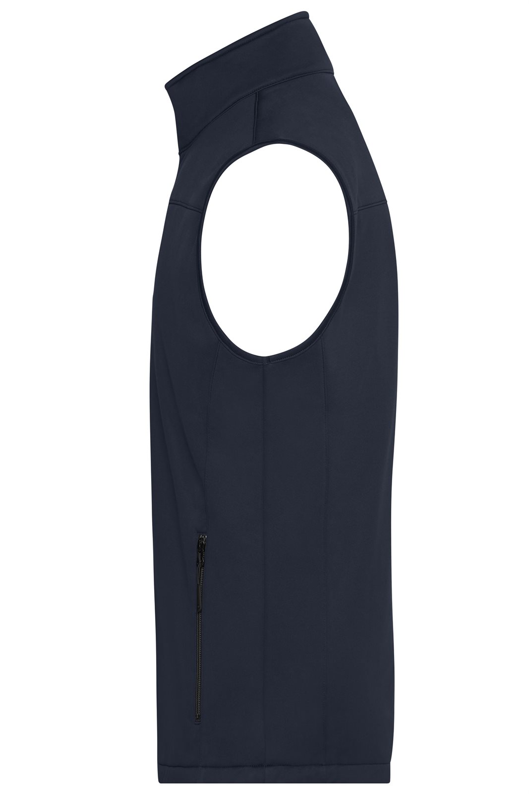 Weste Herren Blau – Men's Softshell Vest GRS, Detailansicht