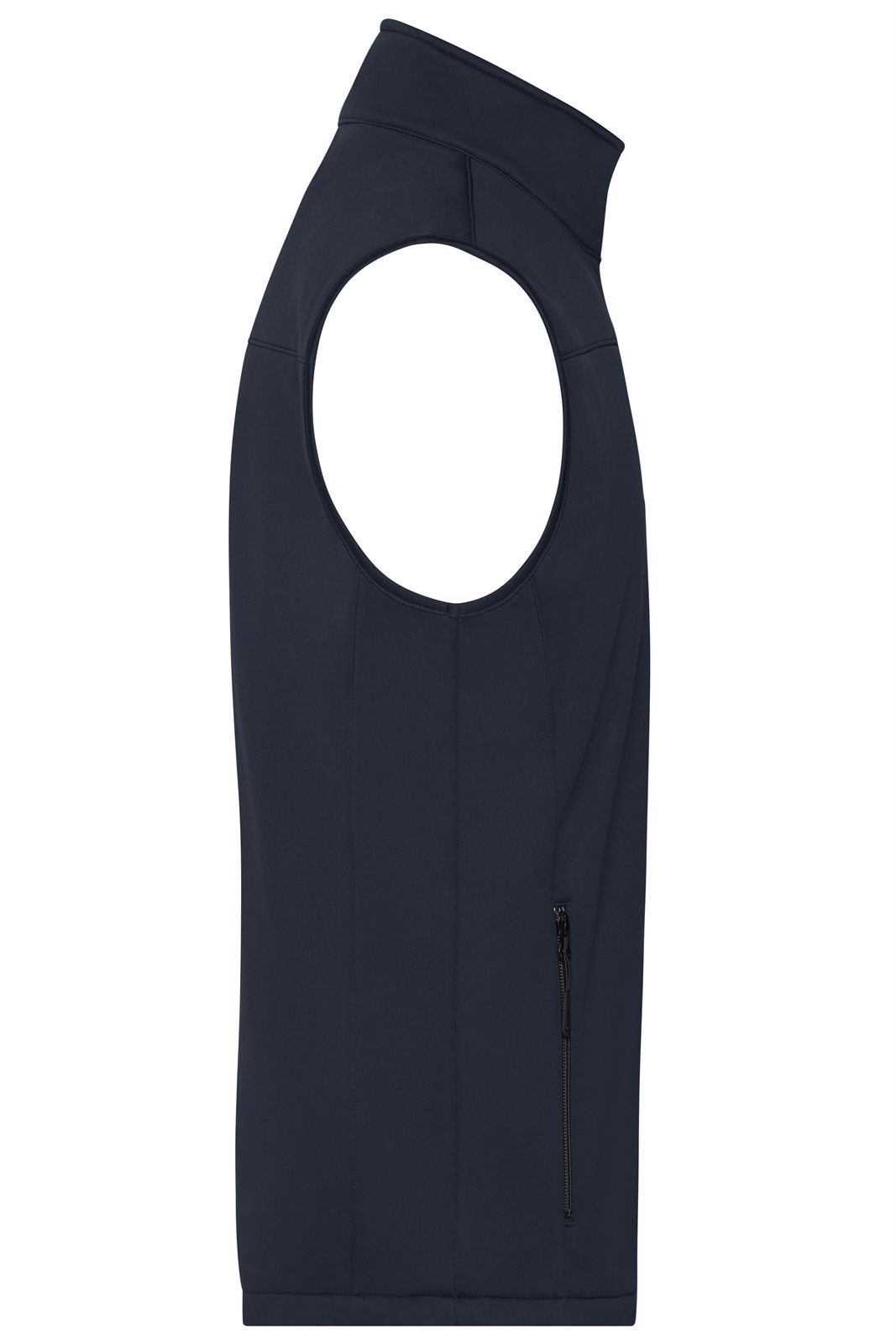 Weste Herren Blau – Men's Softshell Vest GRS, Detailansicht