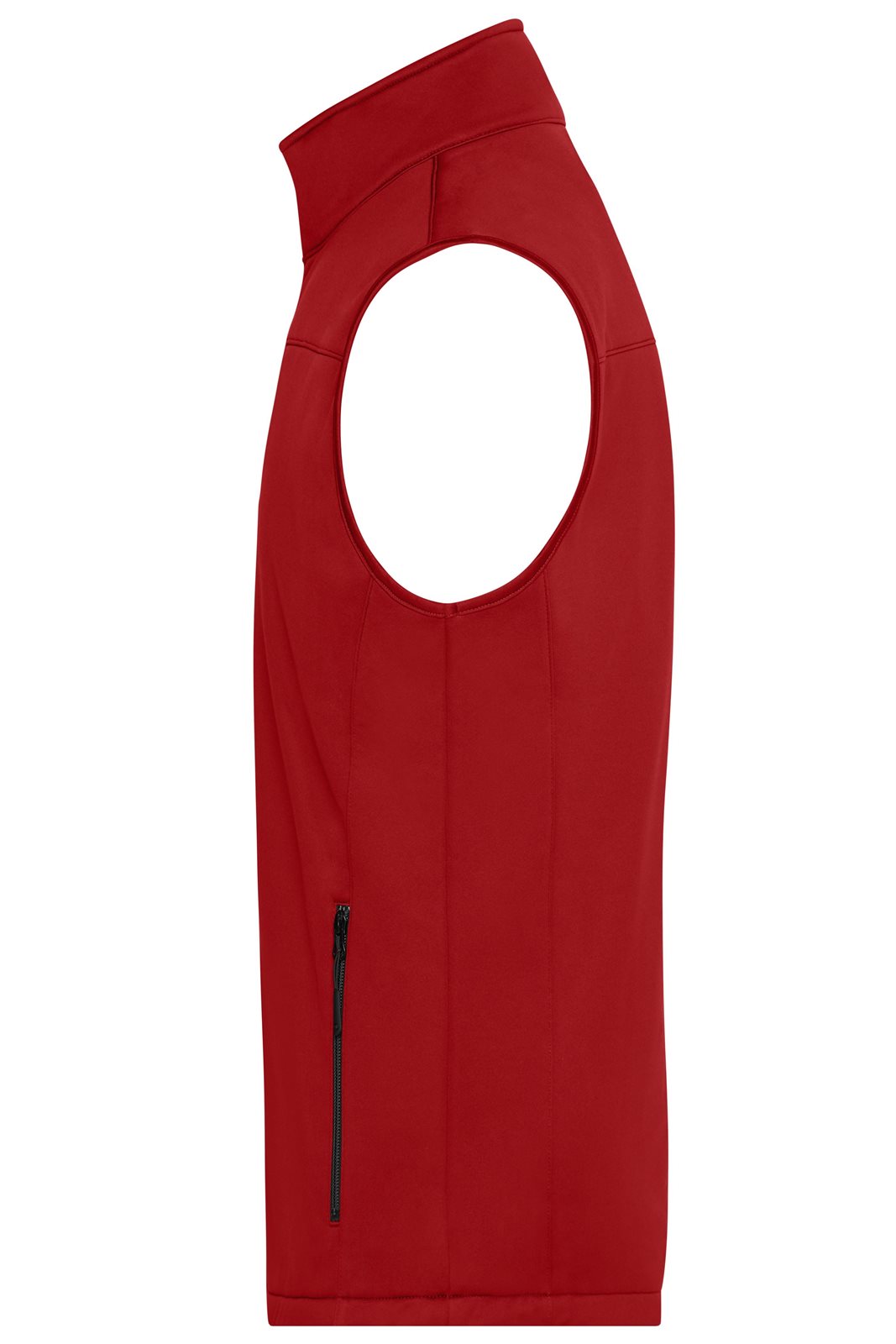 Weste Herren Rot – Men's Softshell Vest GRS, Detailansicht