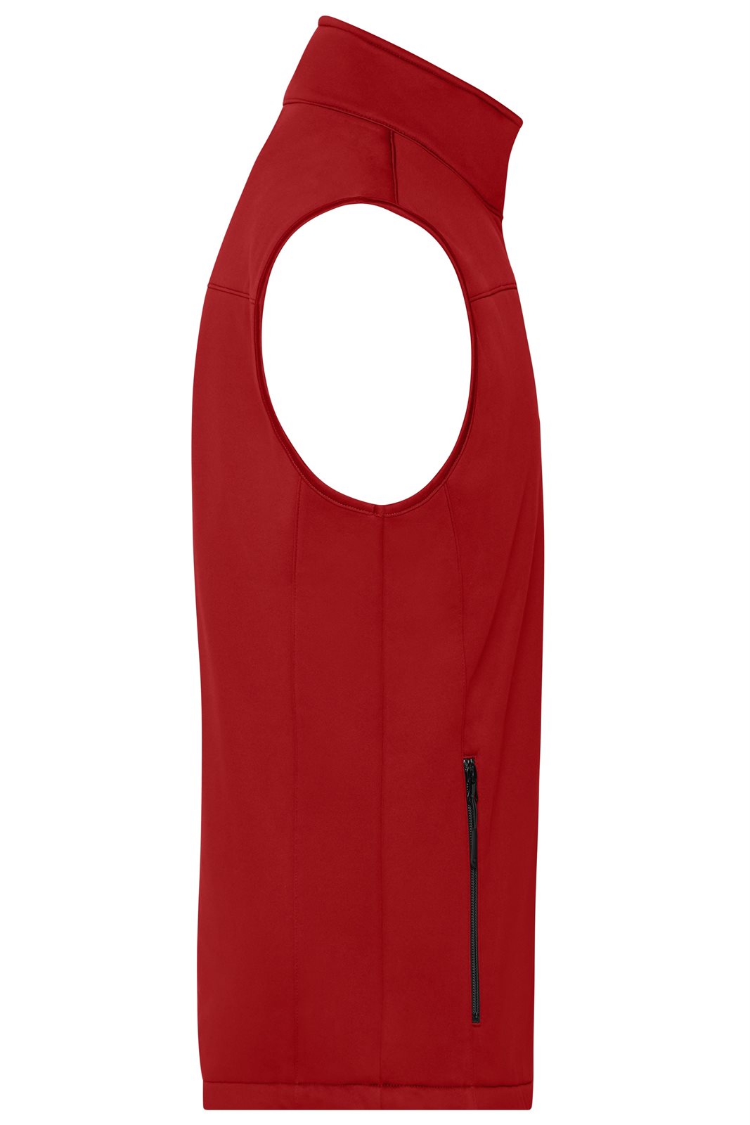 Weste Herren Rot – Men's Softshell Vest GRS, Detailansicht