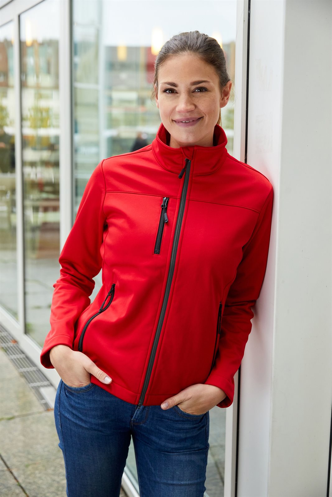 Jacke Damen – Ladies' Softshell Jacket GRS, Detailansicht