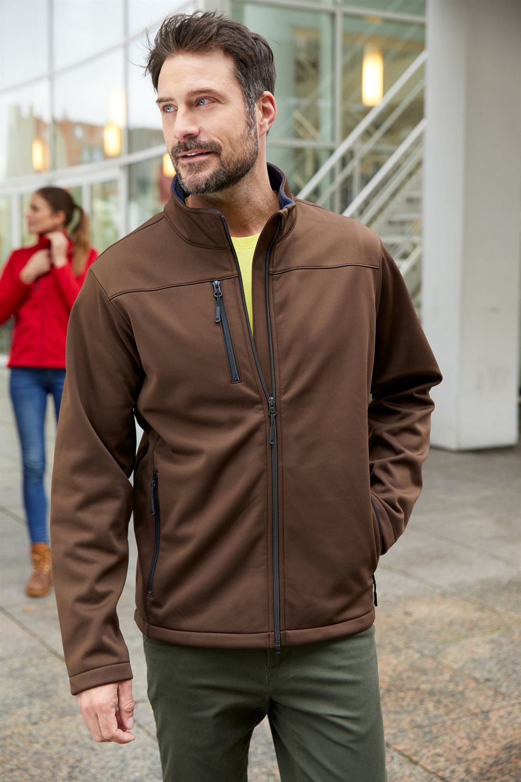Jacke Herren – Men's Softshell Jacket GRS, Detailansicht