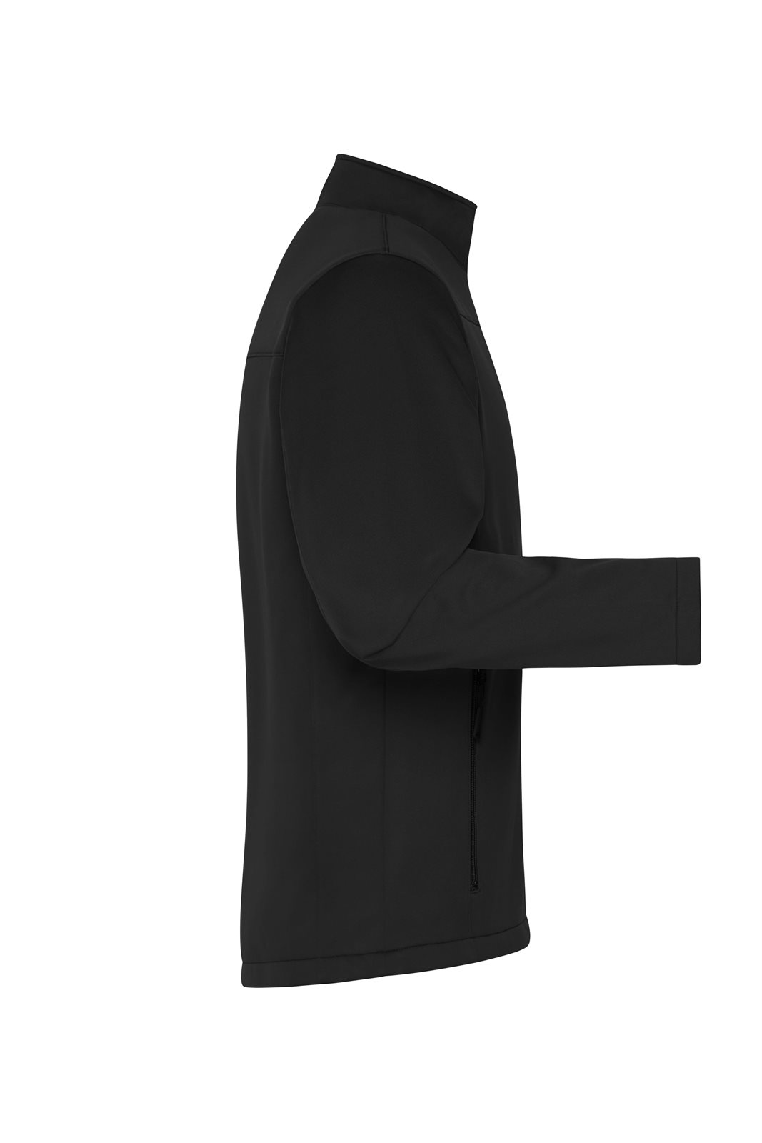 Jacke Herren Schwarz – Men's Softshell Jacket GRS, Detailansicht