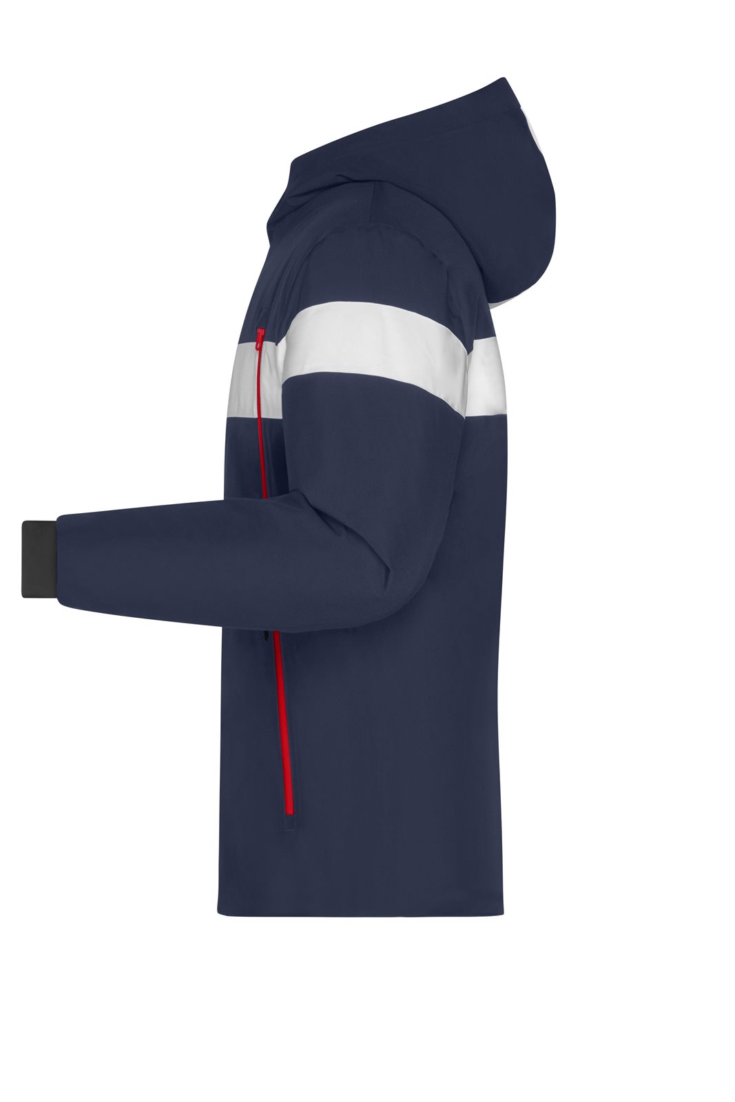 Jacke Herren Weiß/Blau – Men's Wintersport Jacket, Detailansicht