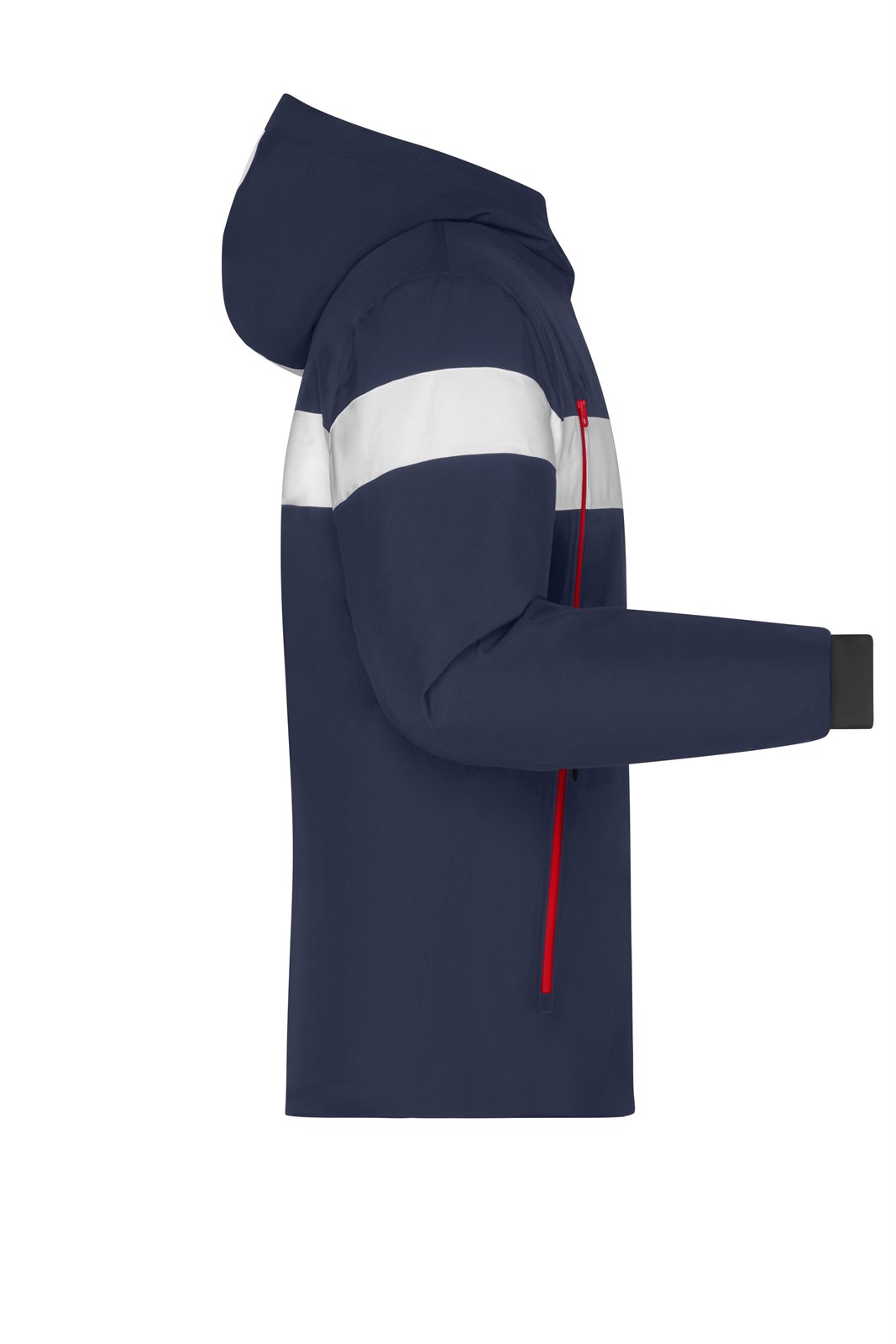 Jacke Herren Weiß/Blau – Men's Wintersport Jacket, Detailansicht
