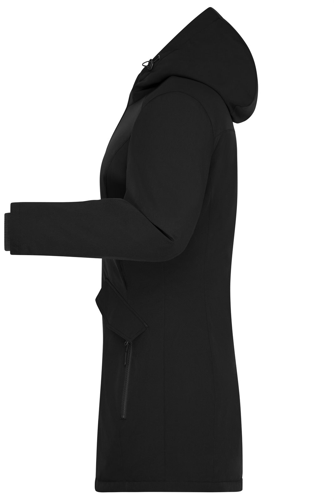 Mantel Damen Schwarz – Ladies' Business Parka, Detailansicht