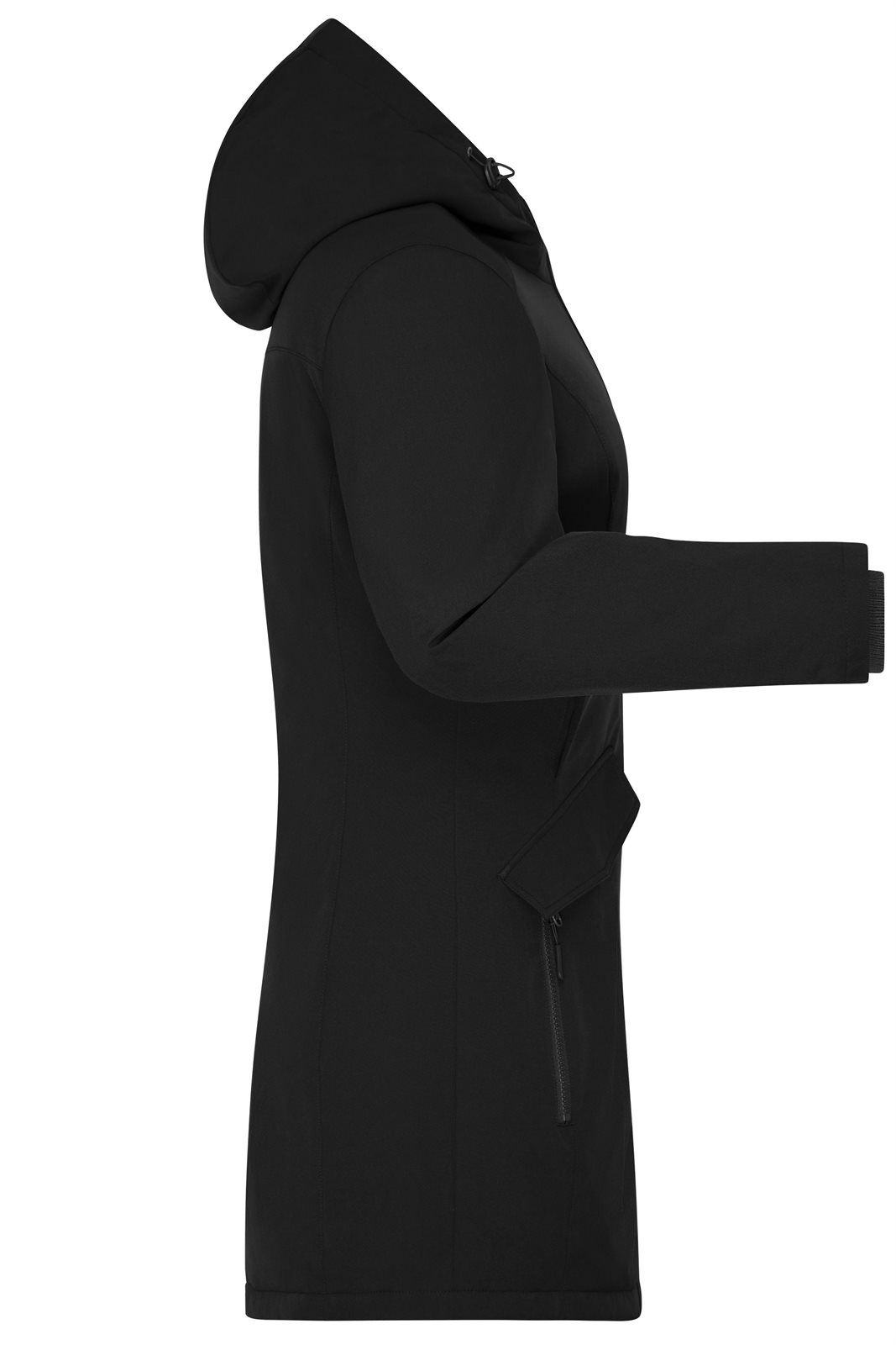 Mantel Damen Schwarz – Ladies' Business Parka, Detailansicht