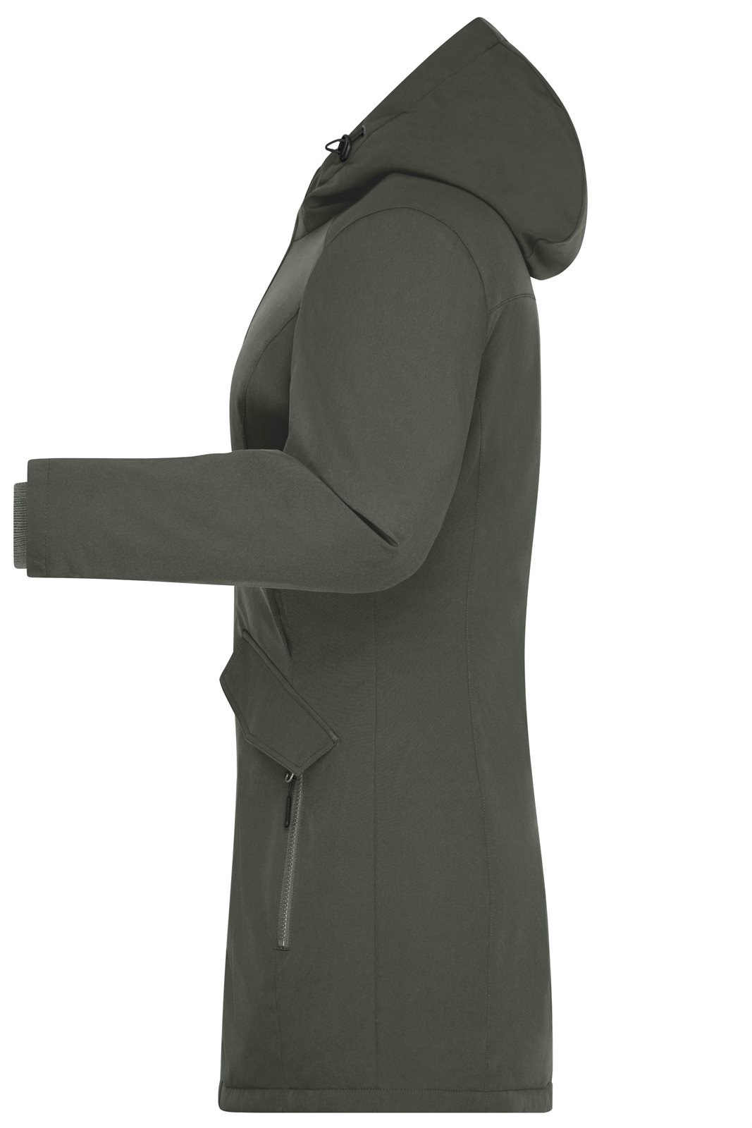 Mantel Damen Grün/Oliv – Ladies' Business Parka, Detailansicht