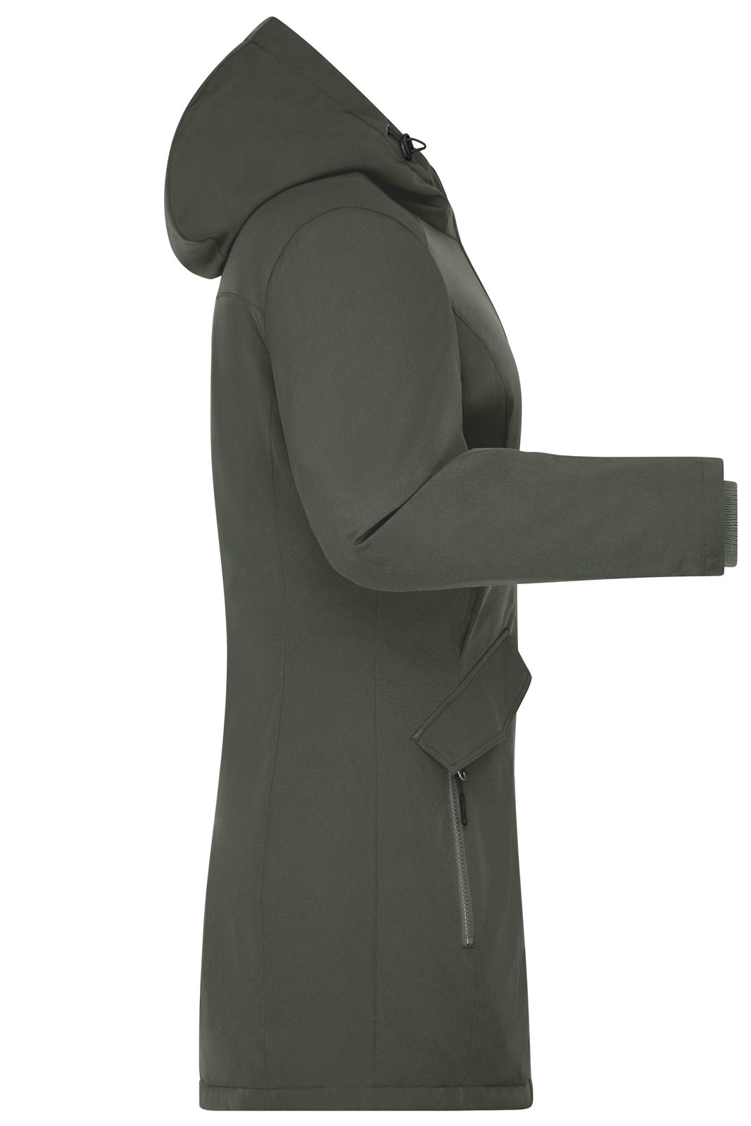 Mantel Damen Grün/Oliv – Ladies' Business Parka, Detailansicht