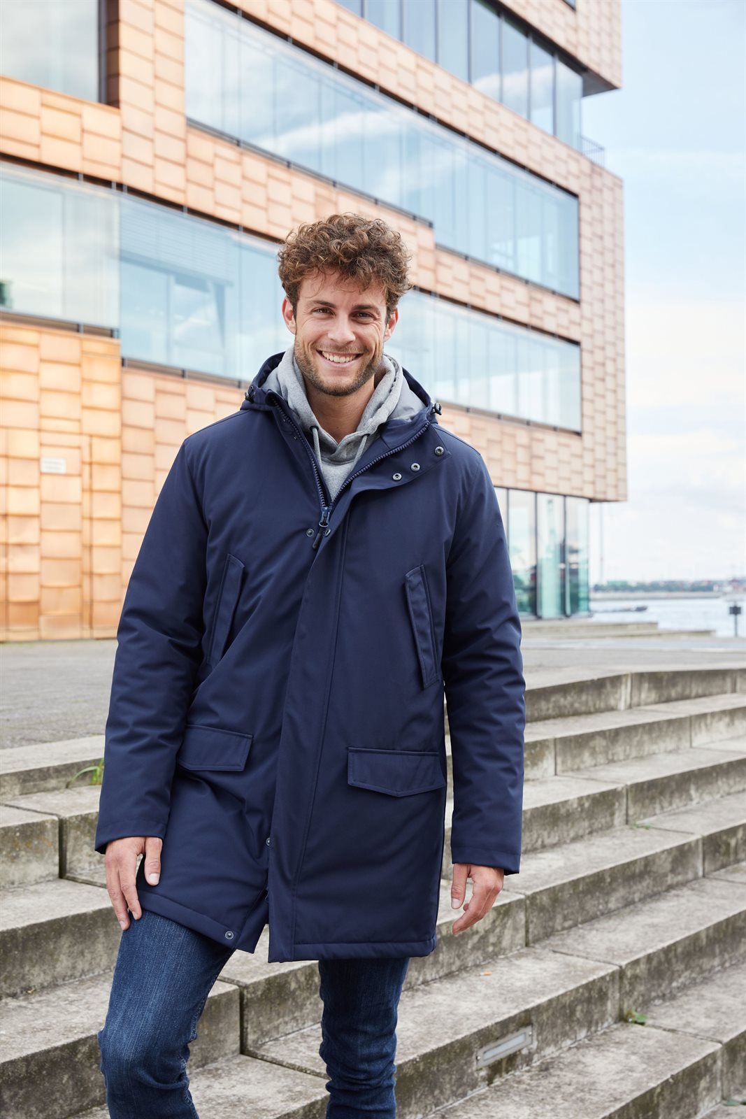 Mantel Herren – Men's Business Parka, Detailansicht