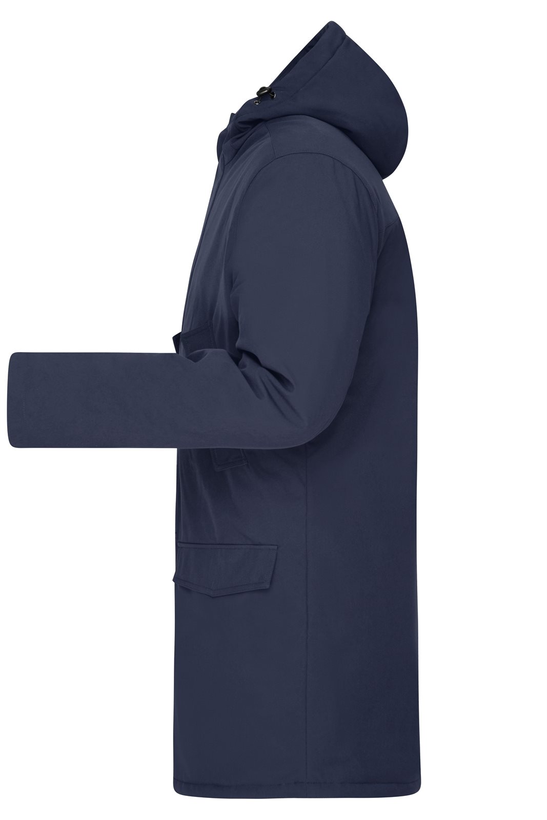 Mantel Herren Blau – Men's Business Parka, Detailansicht