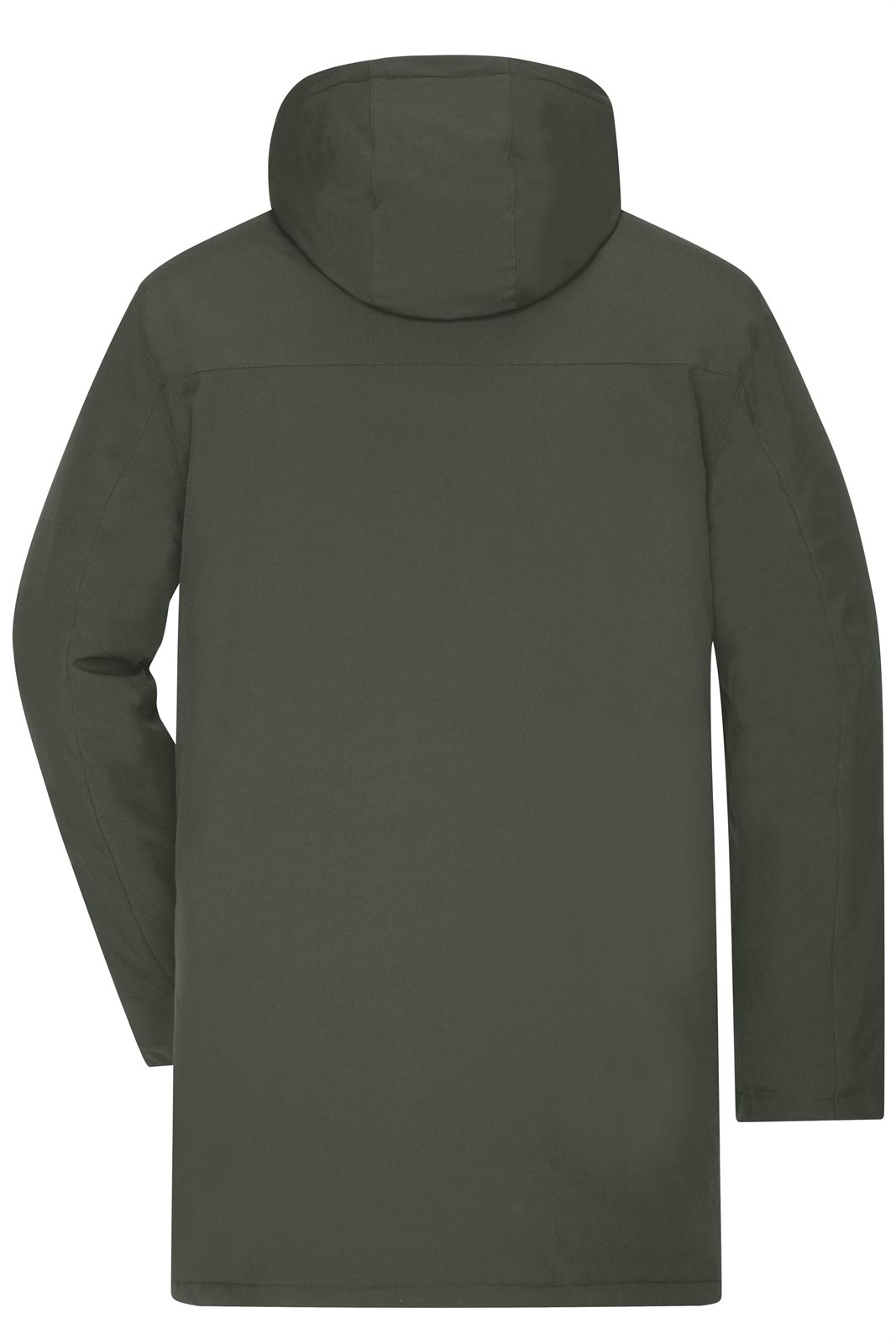 Mantel Herren Grün/Oliv – Men's Business Parka, Detailansicht