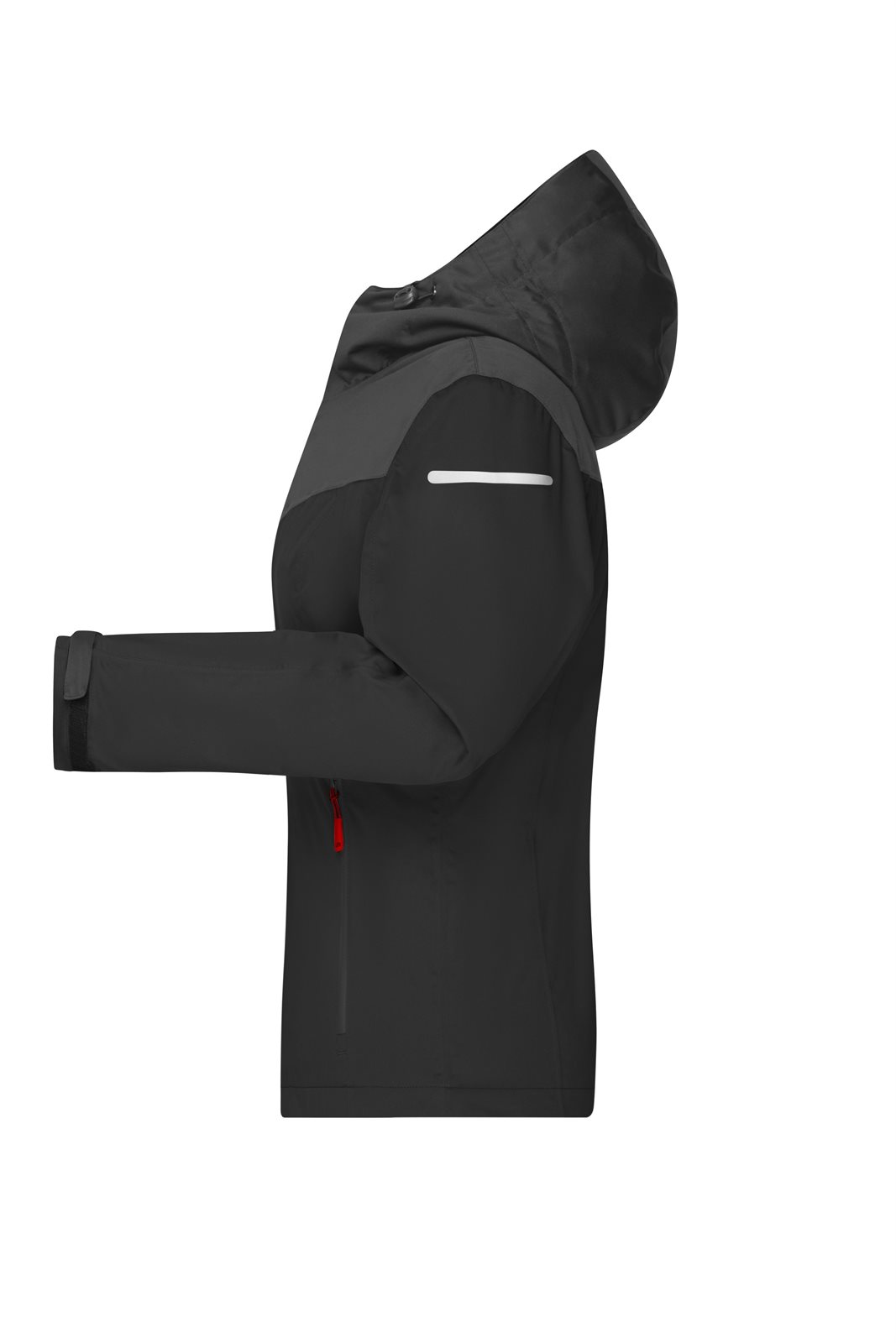 Jacke Damen Schwarz/Grau/Rot – Ladies' Allweather Jacket GRS, Detailansicht