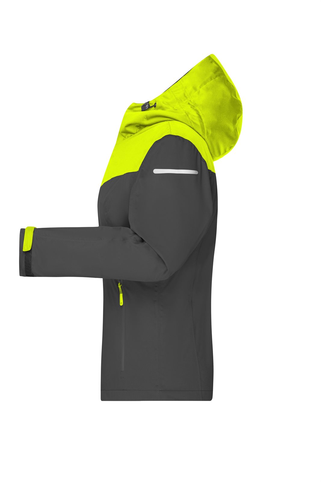 Jacke Damen Grau/Gelb – Ladies' Allweather Jacket GRS, Detailansicht