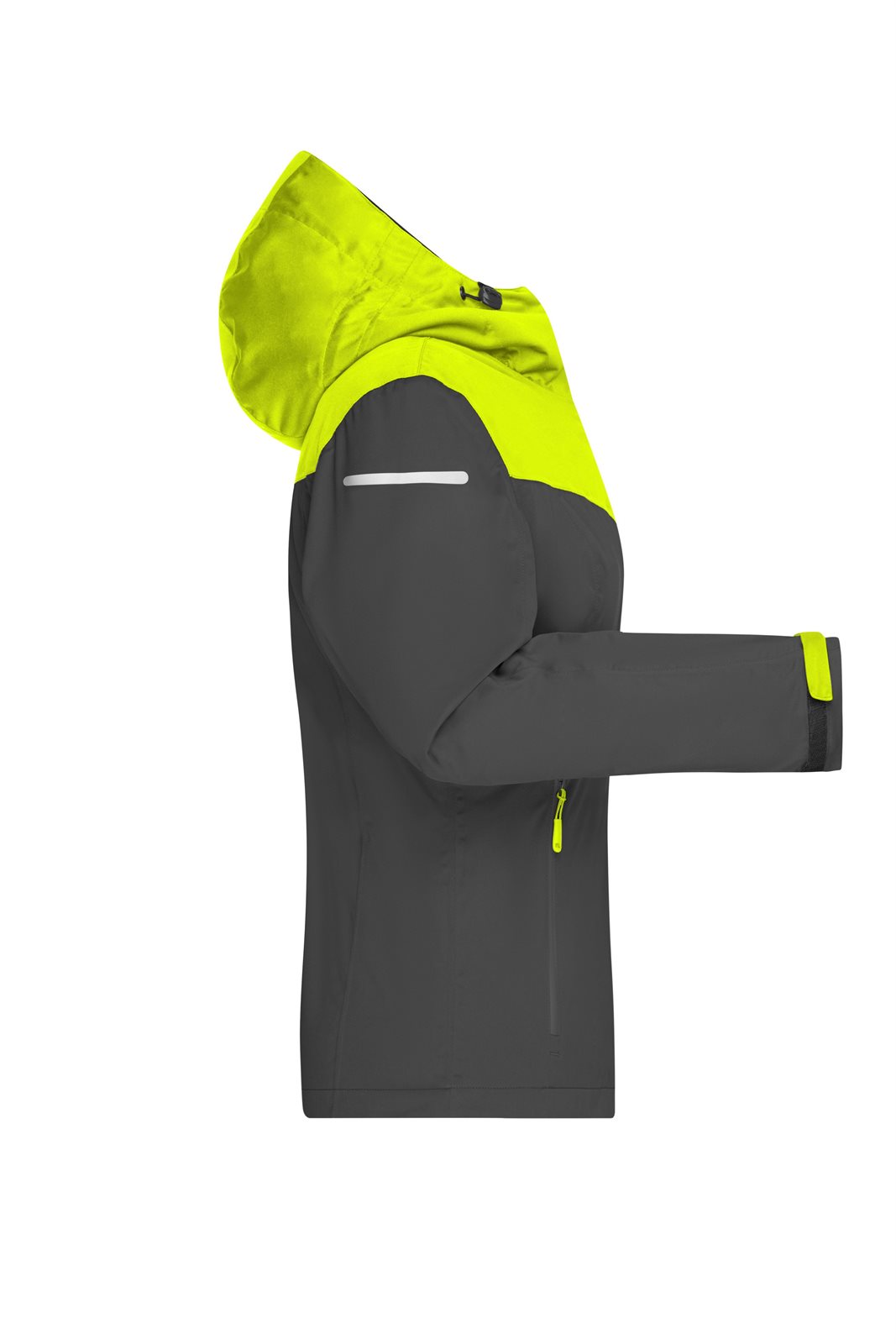 Jacke Damen Grau/Gelb – Ladies' Allweather Jacket GRS, Detailansicht