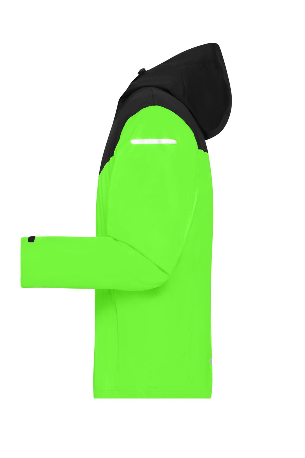 Jacke Herren Schwarz/Grün/Neon – Men's Allweather Jacket GRS, Detailansicht