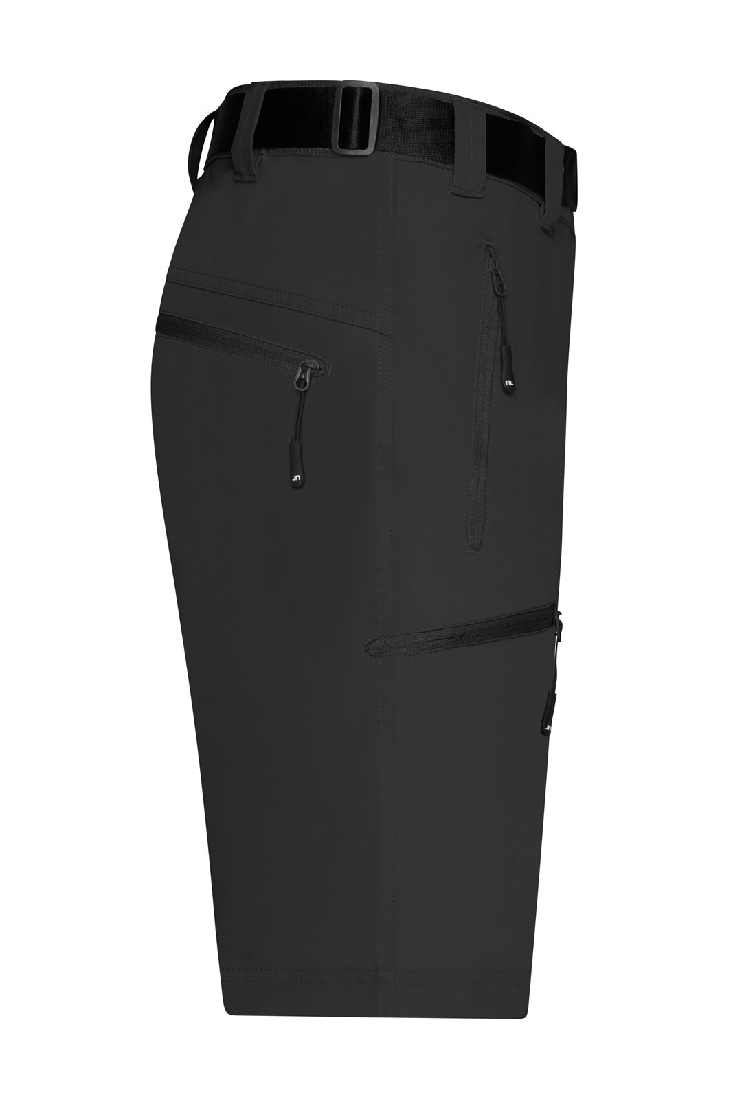 Hose Herren Schwarz – Men's Trekking Shorts, Detailansicht