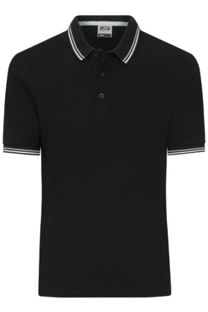 Poloshirt Herren Schwarz/Weiß/Grau – Men's Polo