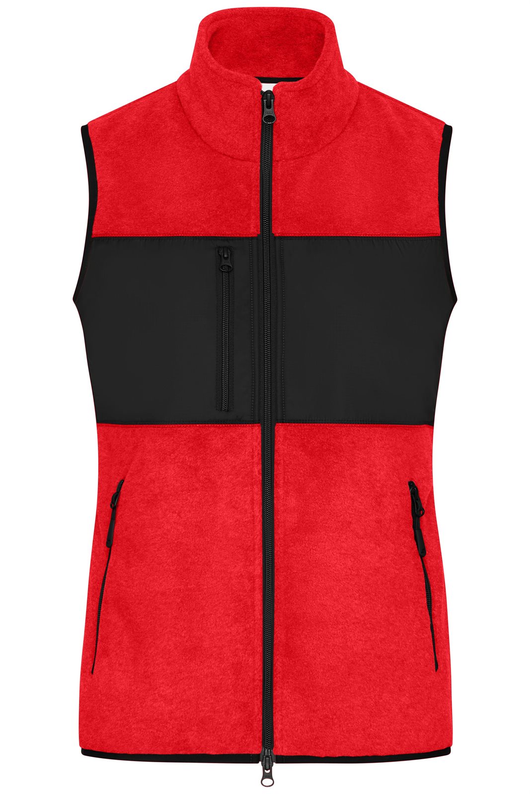 Weste Damen Schwarz/Rot – Ladies' Fleece Vest GRS