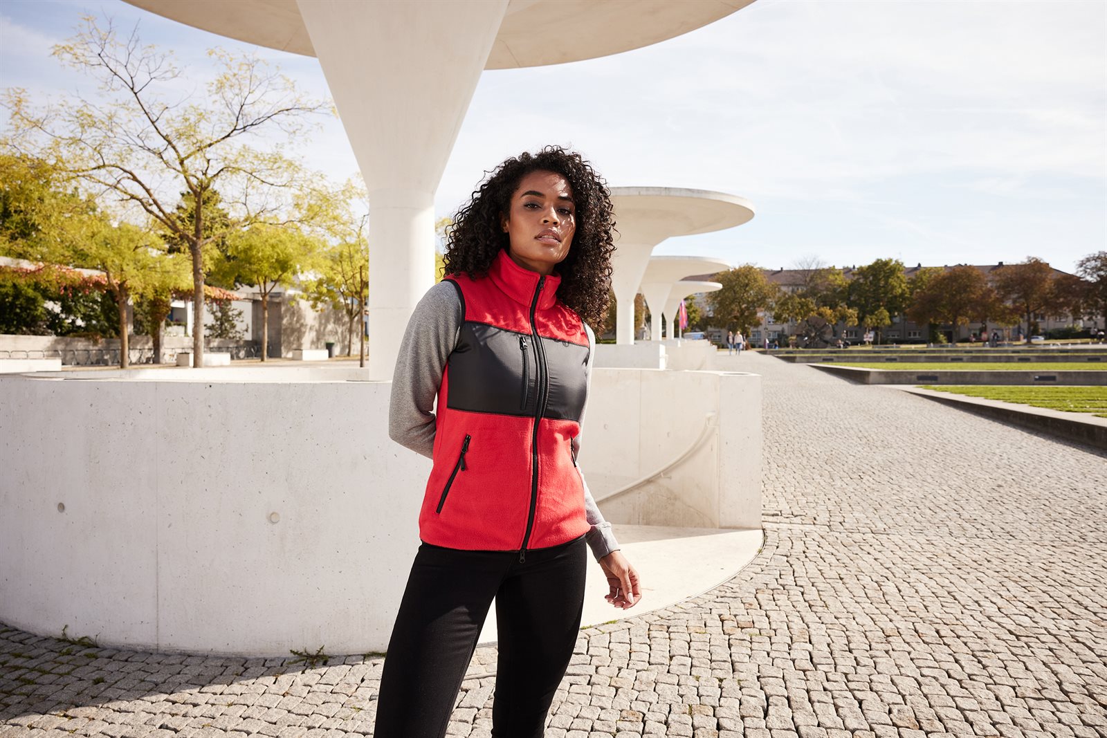 Weste Damen – Ladies' Fleece Vest GRS, Detailansicht