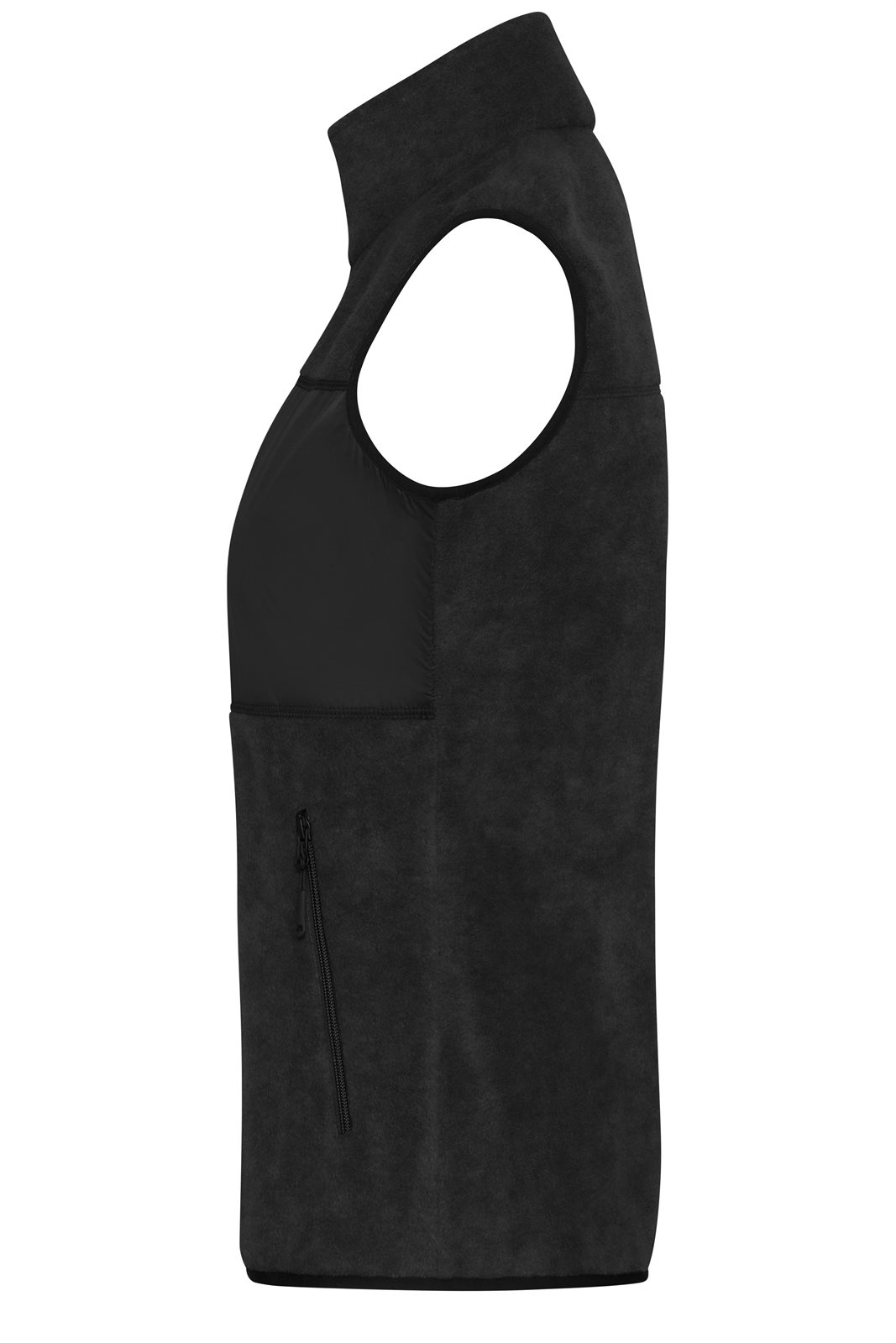 Weste Damen Schwarz – Ladies' Fleece Vest GRS, Detailansicht