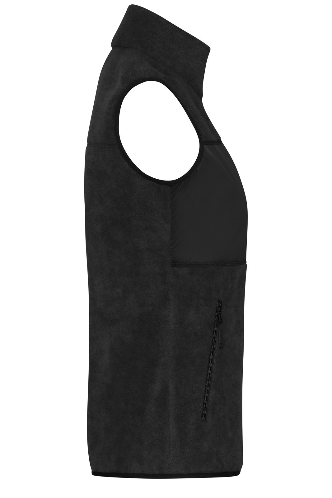 Weste Damen Schwarz – Ladies' Fleece Vest GRS, Detailansicht