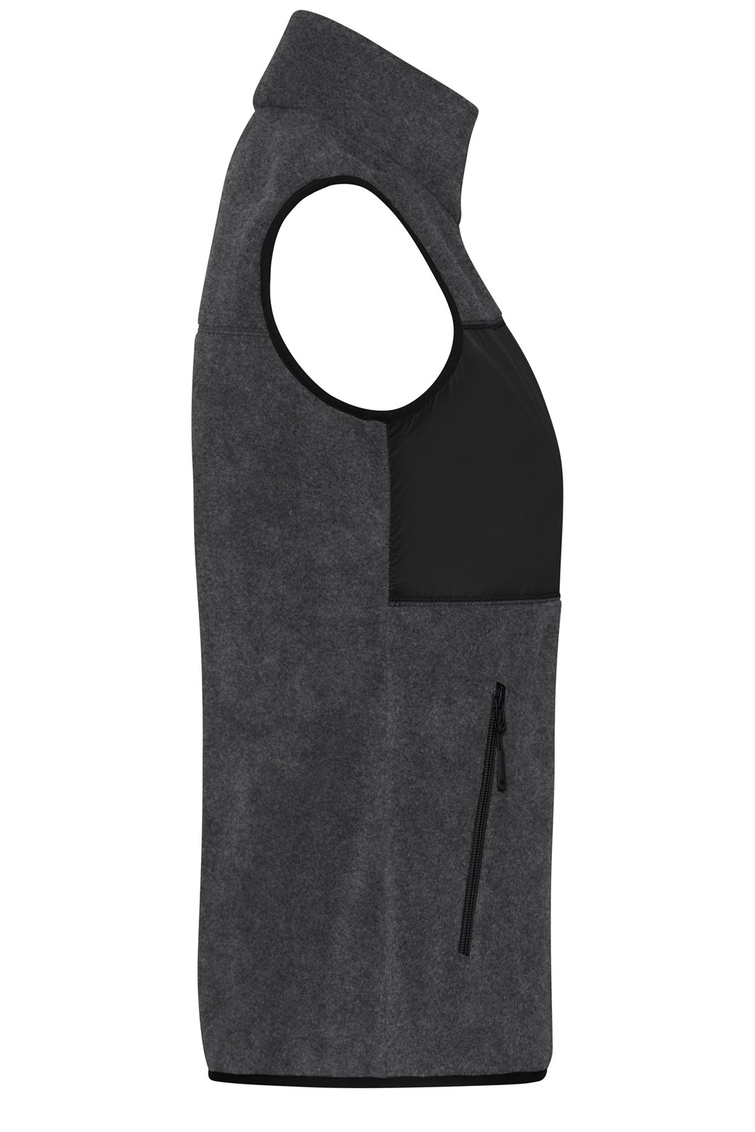 Weste Damen Grau/Schwarz – Ladies' Fleece Vest GRS, Detailansicht