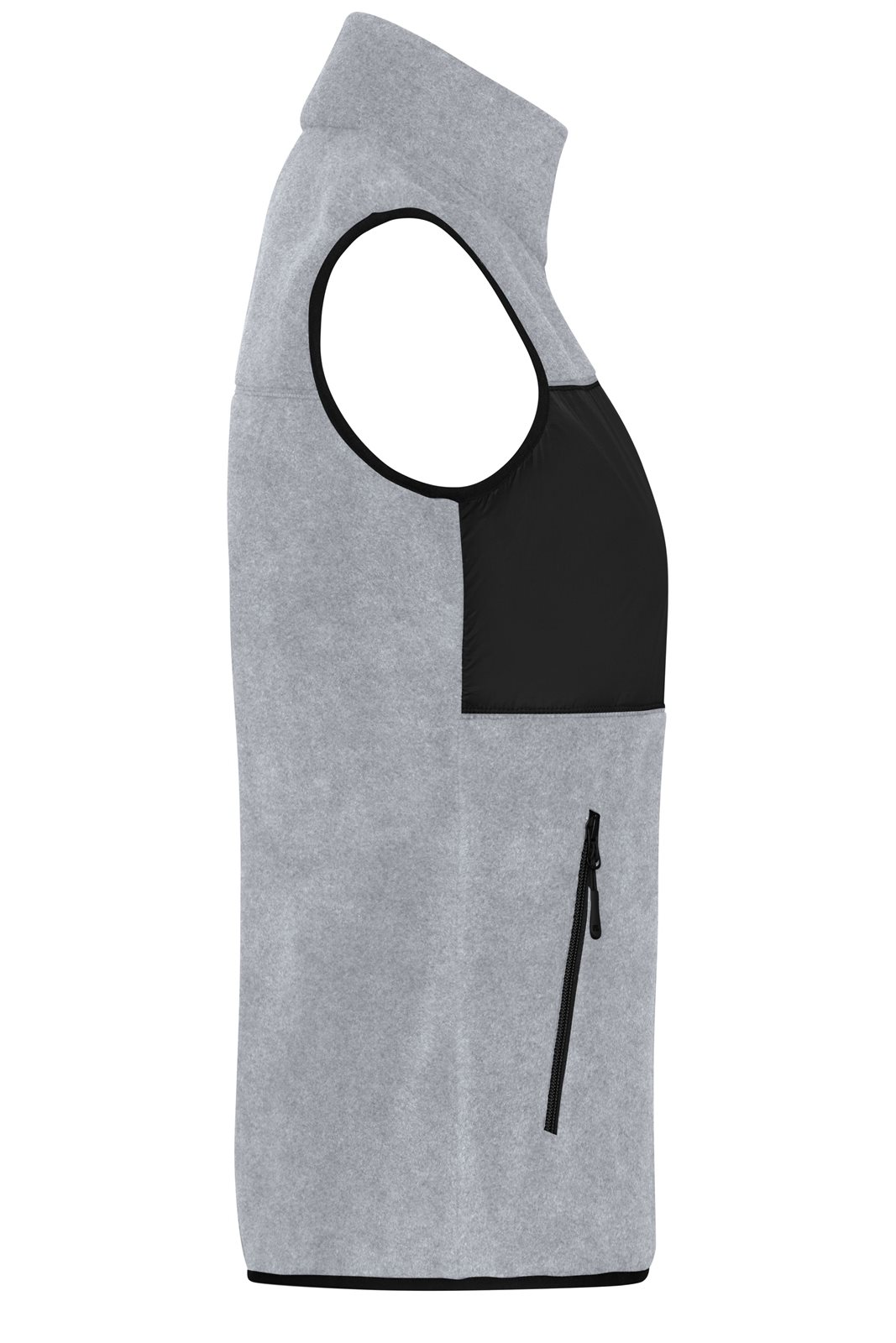 Weste Damen Grau/Schwarz – Ladies' Fleece Vest GRS, Detailansicht