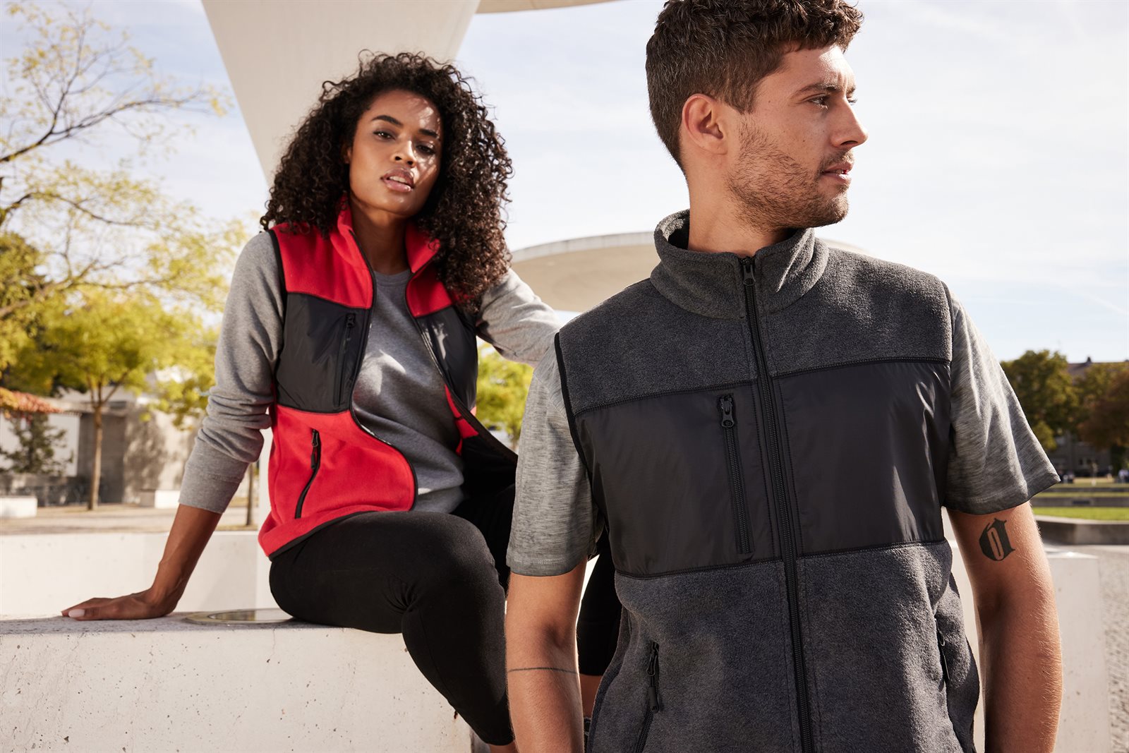 Weste Herren – Men's Fleece Vest GRS, Detailansicht