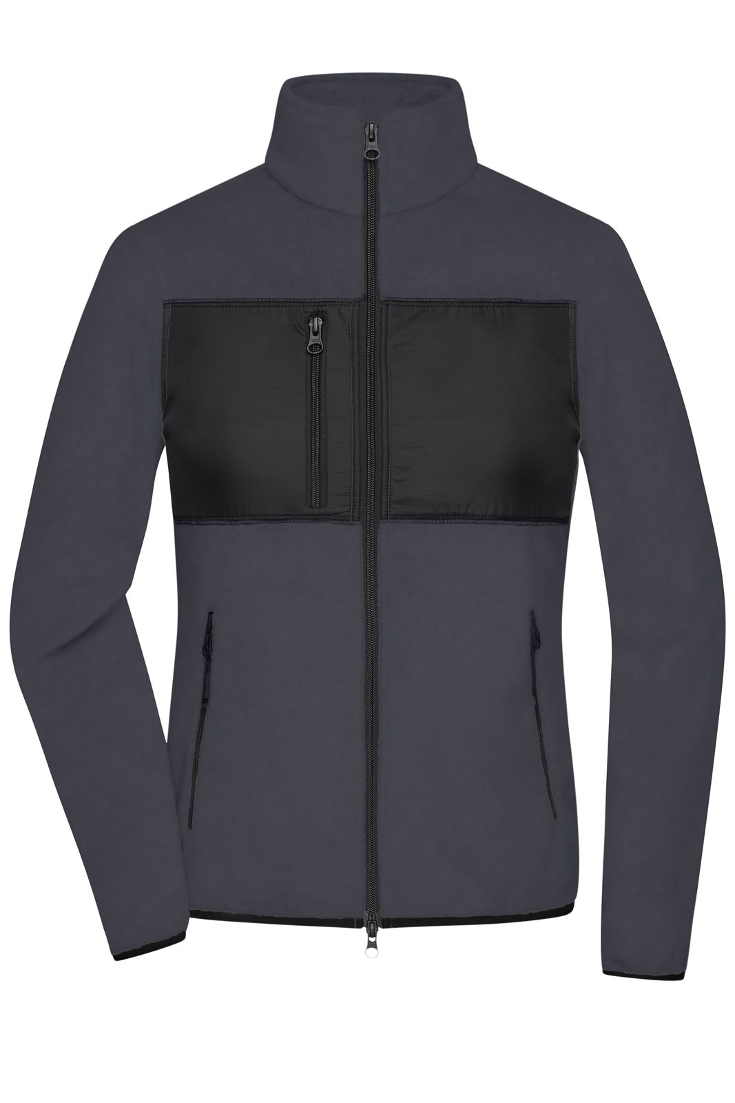 Jacke Damen Schwarz/Grau – Ladies' Fleece Jacket GRS