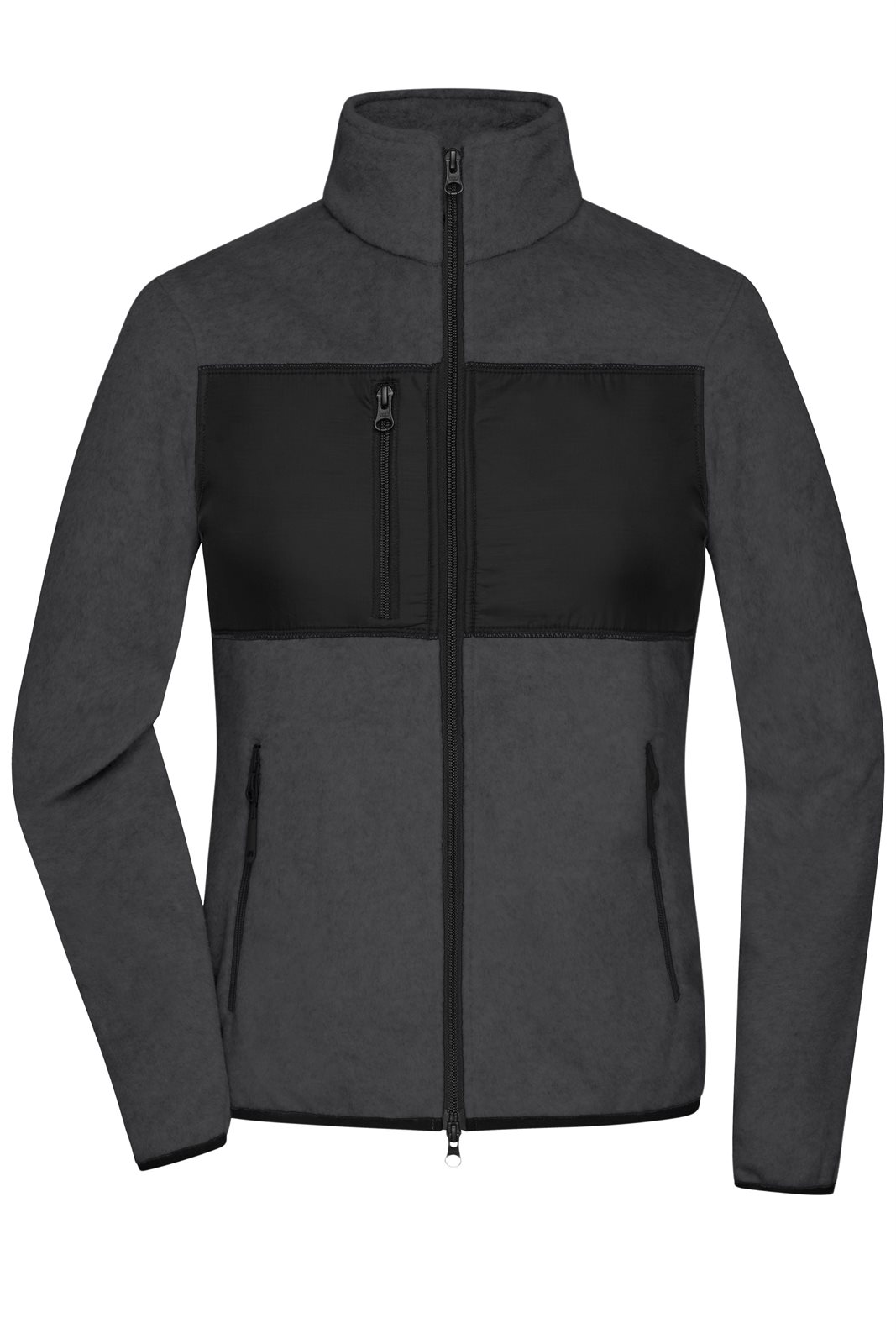 Jacke Damen Grau/Schwarz – Ladies' Fleece Jacket GRS
