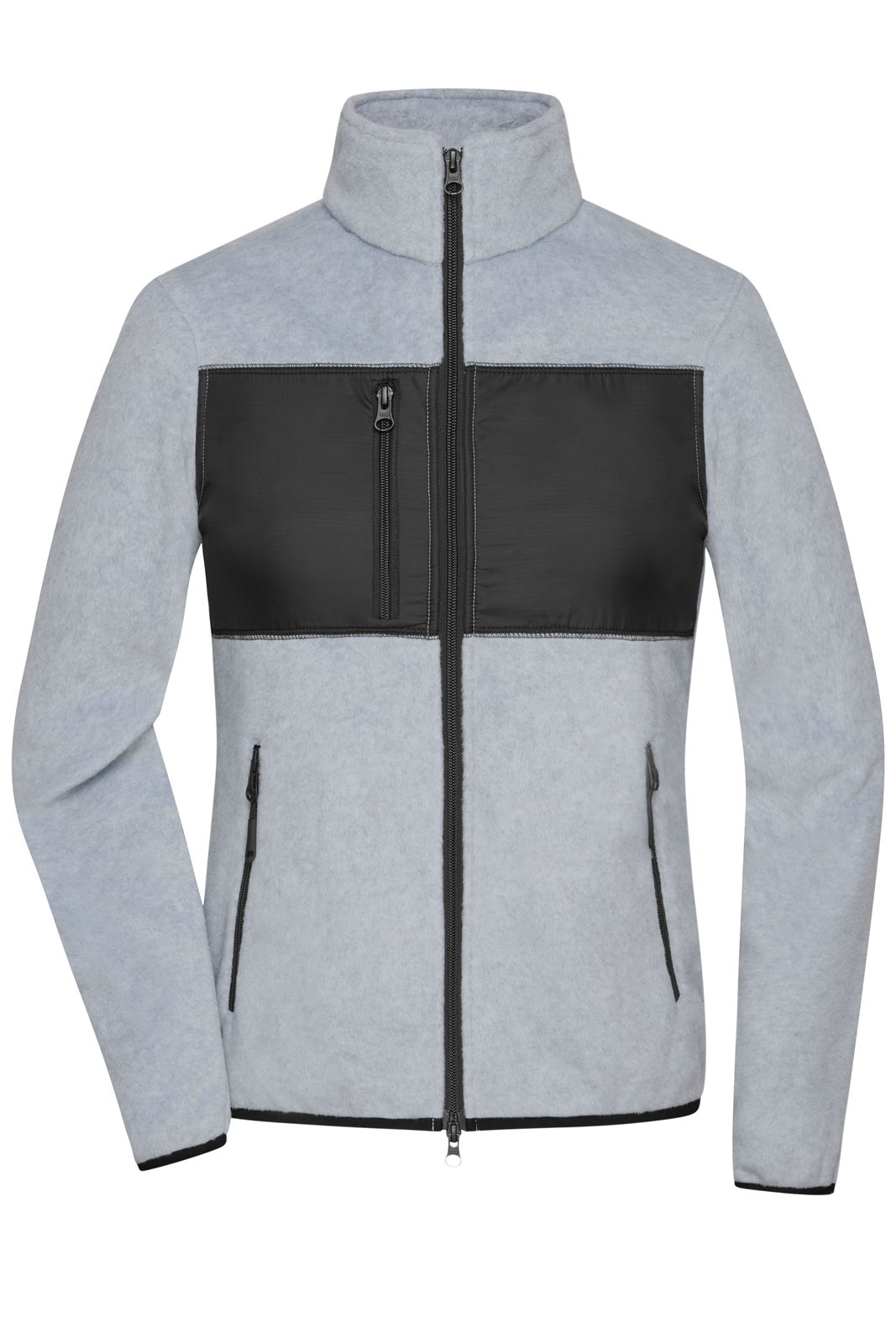 Jacke Damen Grau/Schwarz – Ladies' Fleece Jacket GRS