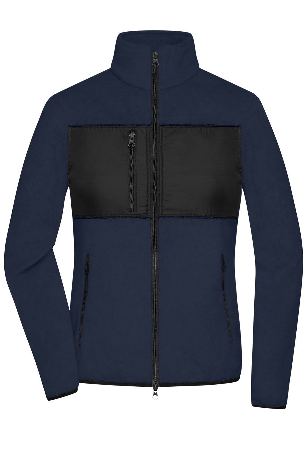 Jacke Damen Schwarz/Blau – Ladies' Fleece Jacket GRS