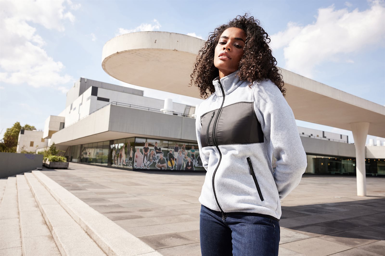 Jacke Damen – Ladies' Fleece Jacket GRS, Detailansicht