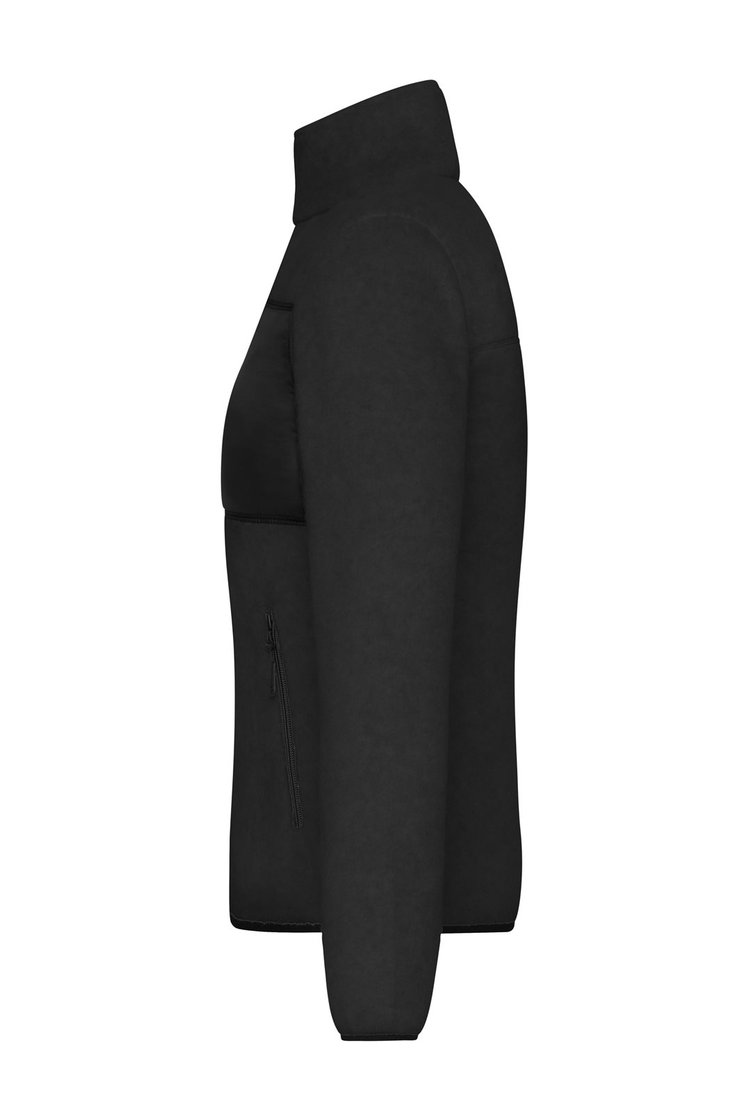 Jacke Damen Schwarz – Ladies' Fleece Jacket GRS, Detailansicht