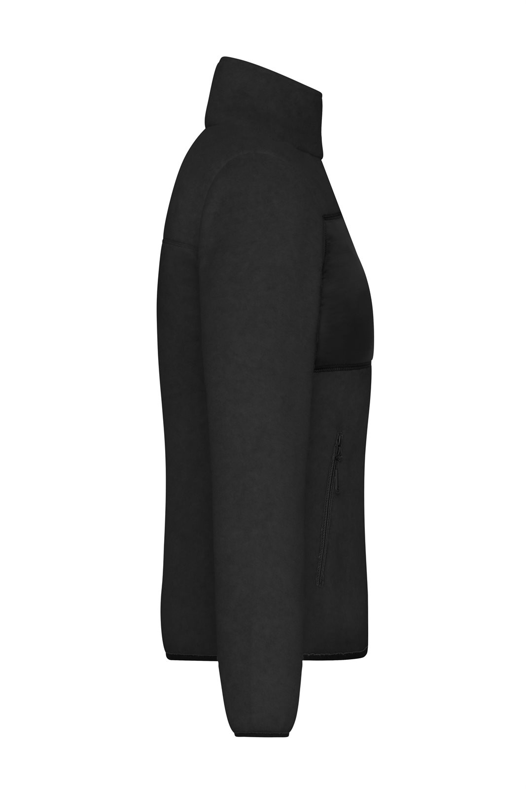 Jacke Damen Schwarz – Ladies' Fleece Jacket GRS, Detailansicht