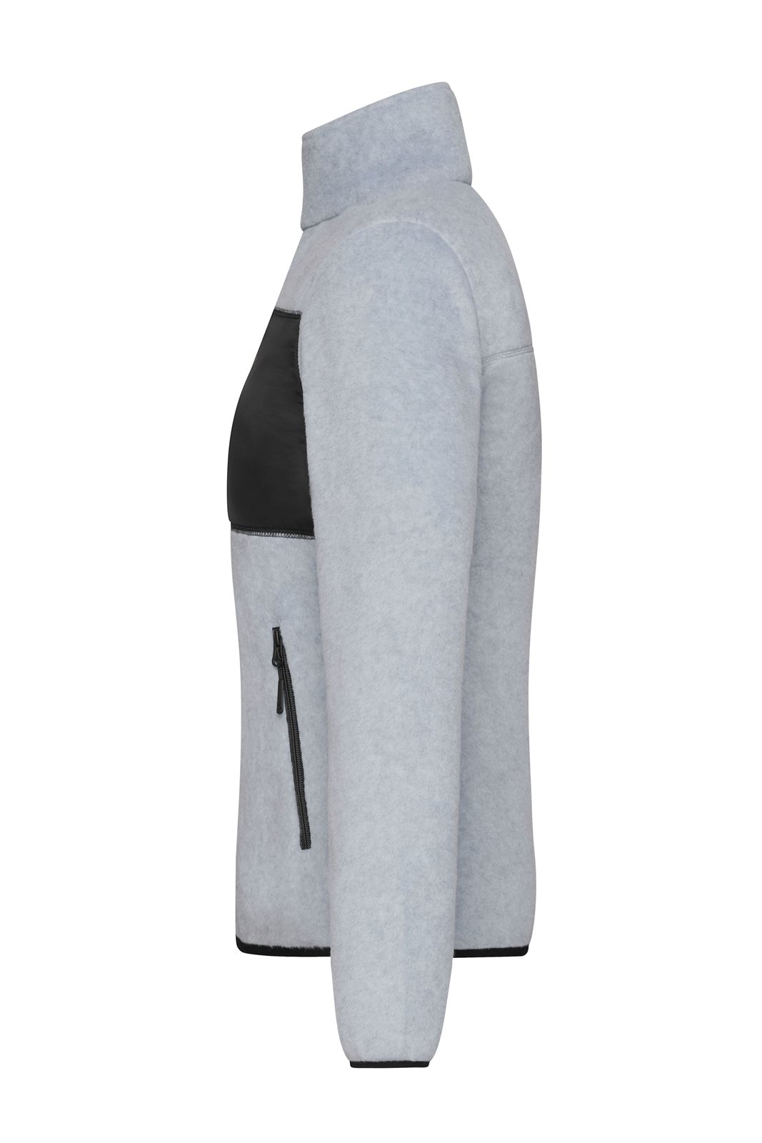 Jacke Damen Grau/Schwarz – Ladies' Fleece Jacket GRS, Detailansicht