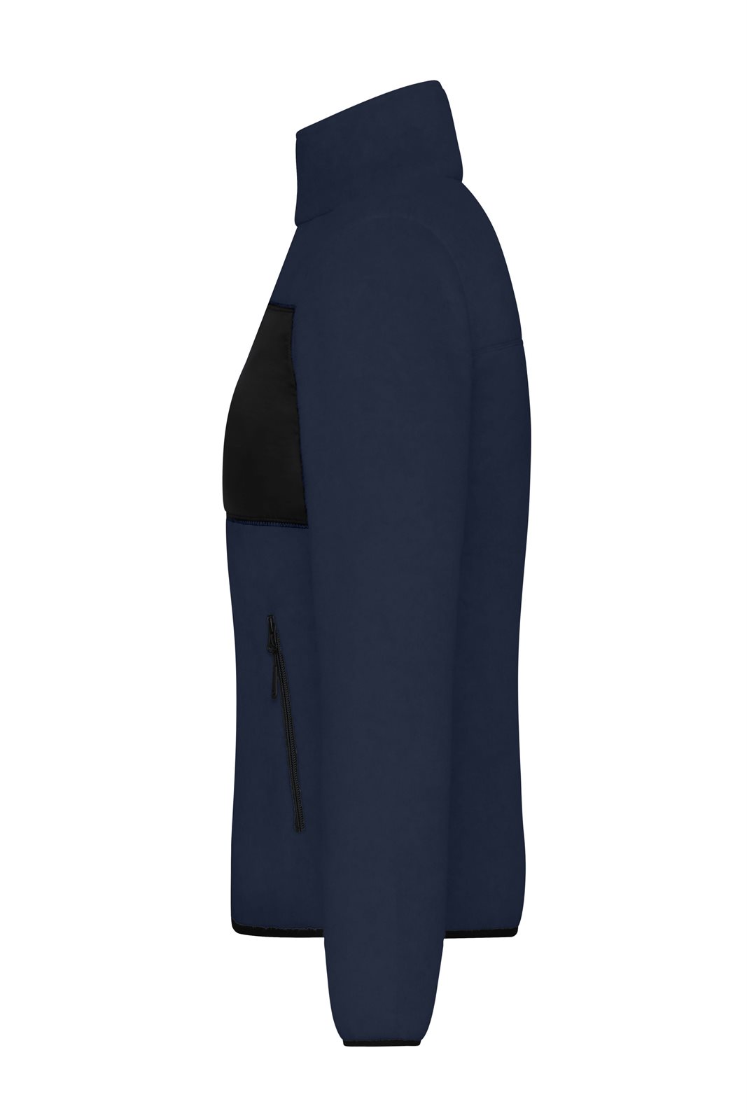 Jacke Damen Schwarz/Blau – Ladies' Fleece Jacket GRS, Detailansicht