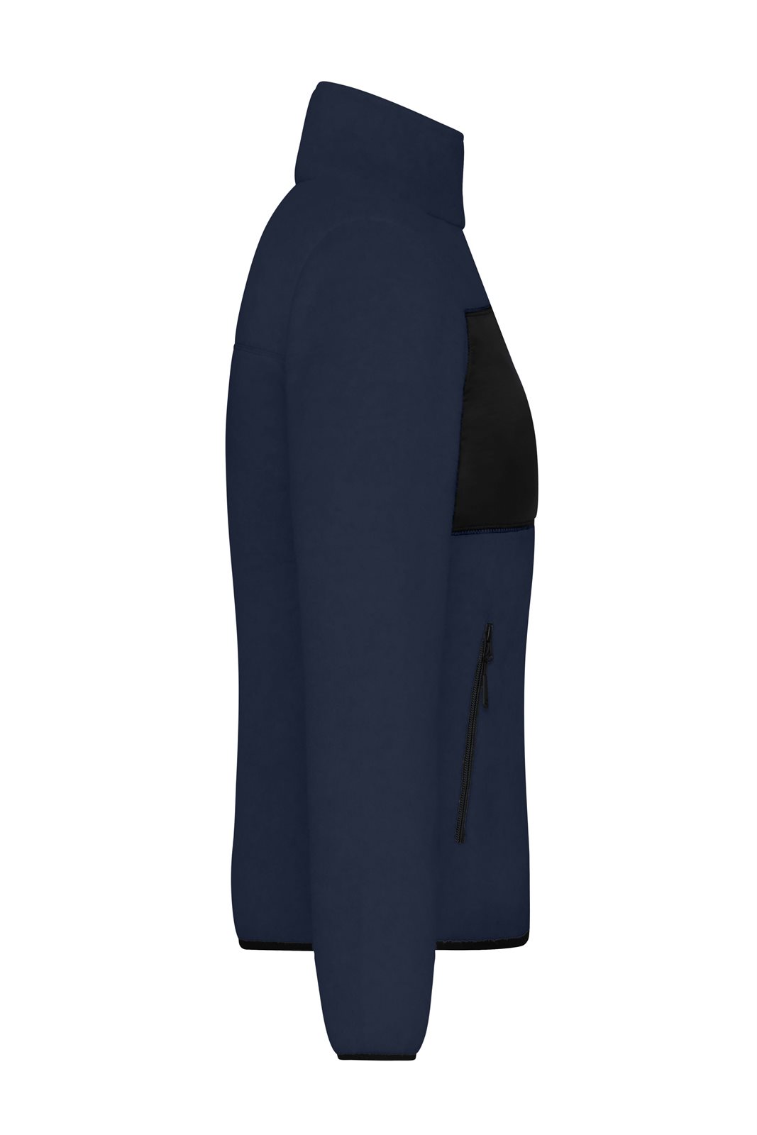 Jacke Damen Schwarz/Blau – Ladies' Fleece Jacket GRS, Detailansicht