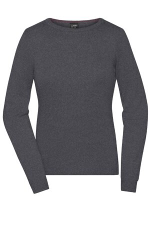 Pullover Damen Grau/Schwarz – Ladies' Round-Neck Pullover